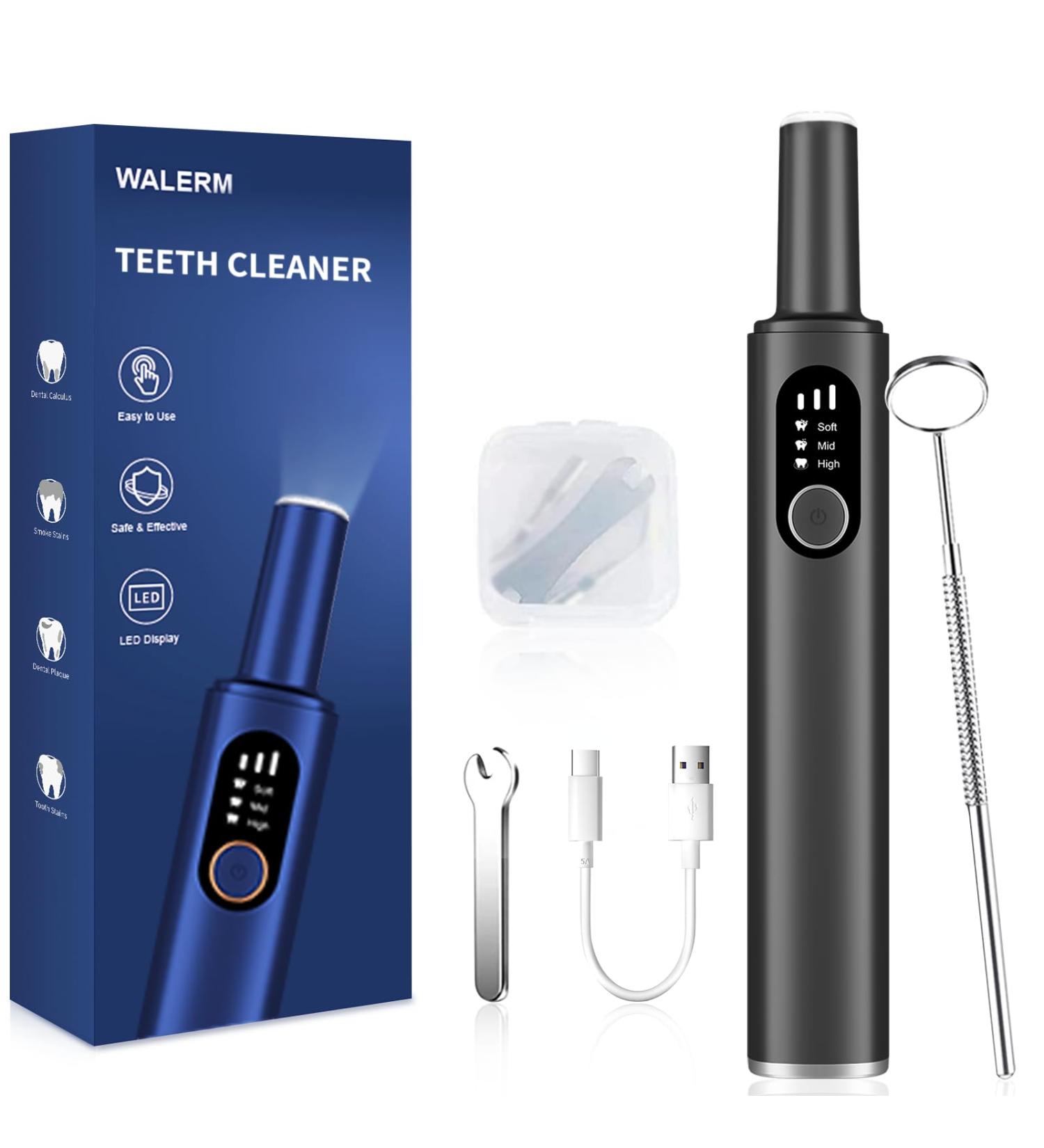 Buy Teeth Cleaning Kits - Waterless Flosser 3 Modes USB Rechargeable IPX7 Waterproof - Effective Dental Cleaner with Mirror (Light Gray - Buy Online on GoSupps.com
