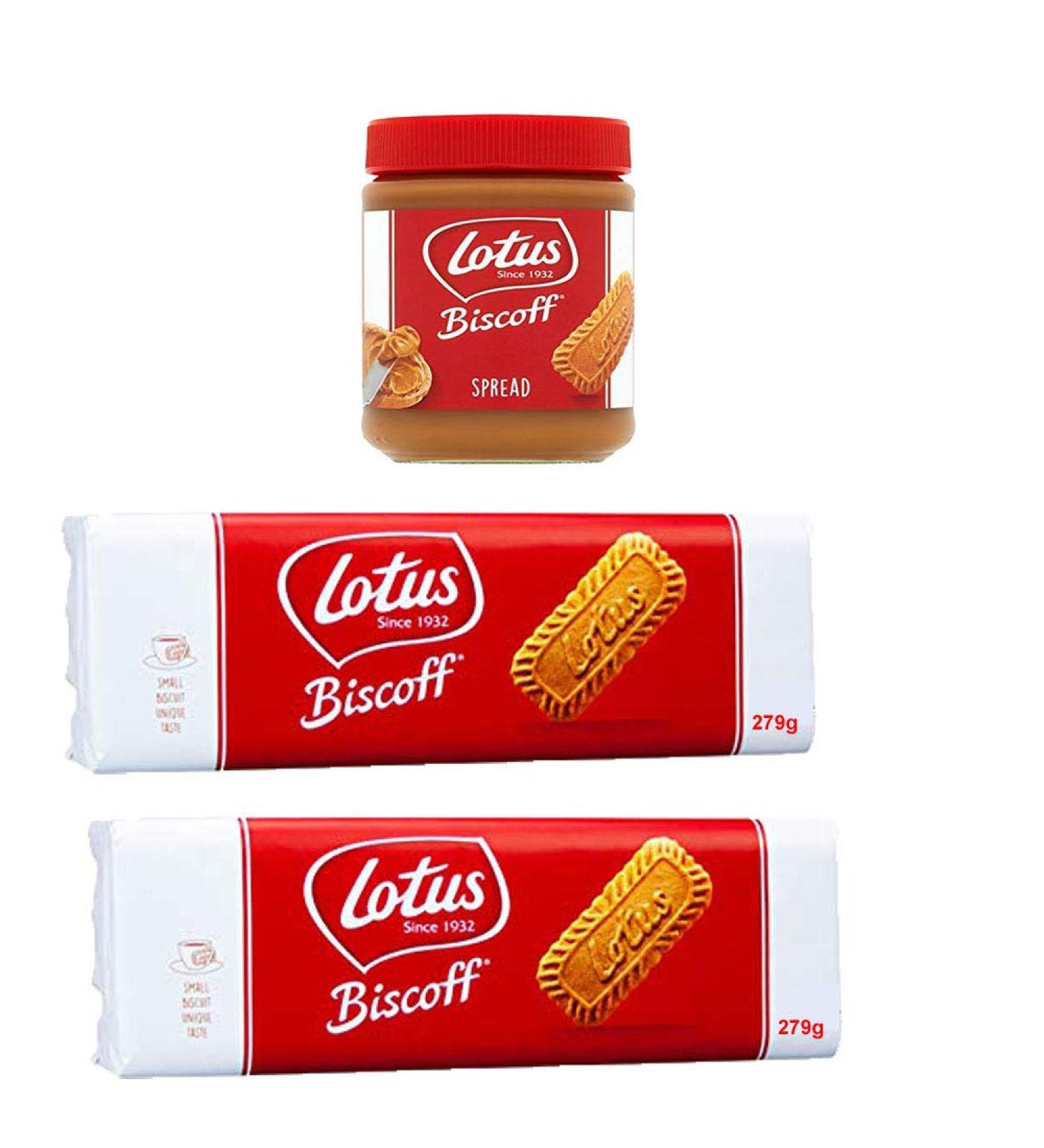 Lotus Biscoff Original Caramelised Biscuits 279g x 2 and Biscoff Spread Jar 200g - Buy Online on GoSupps.com