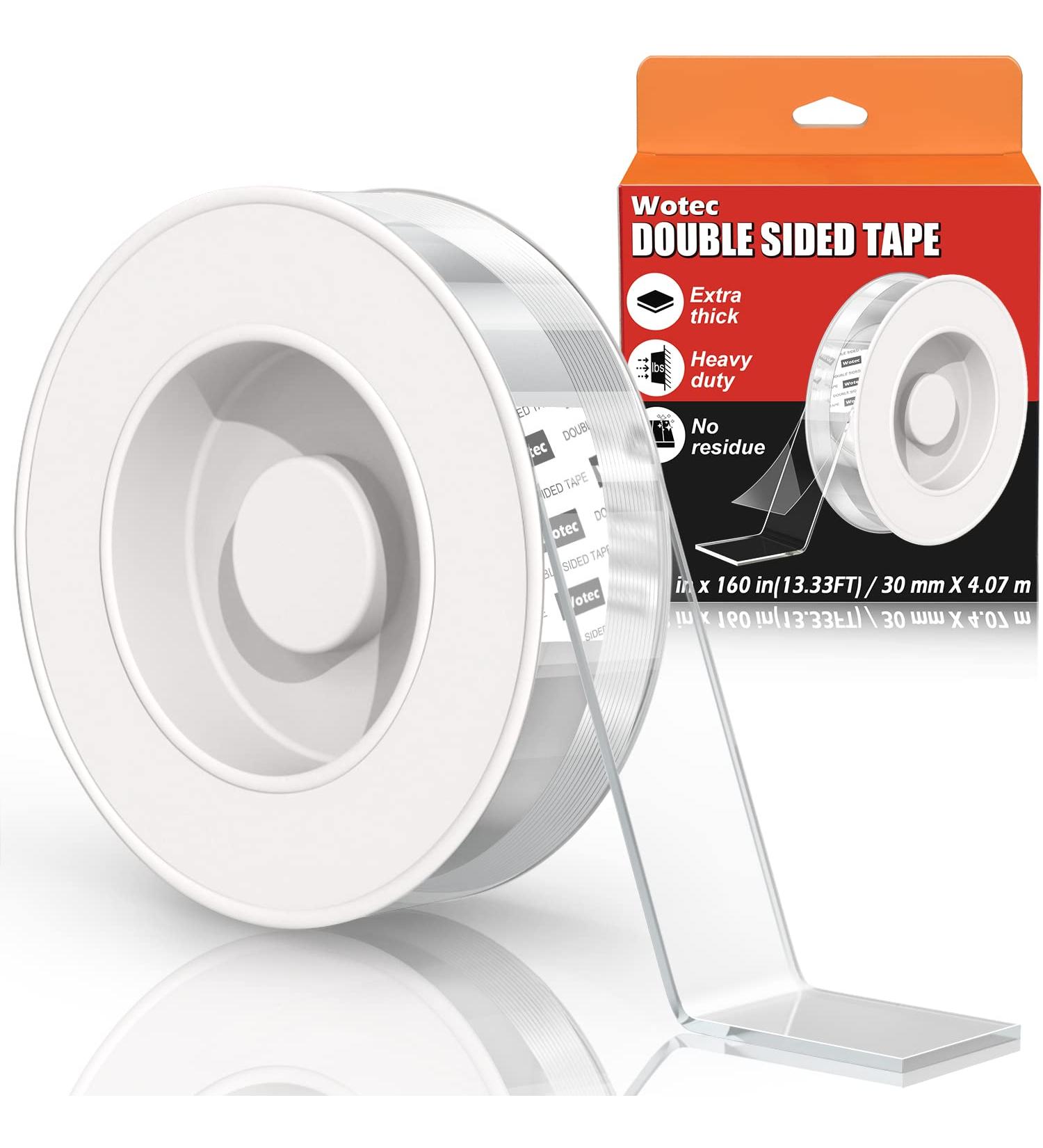 Extra Large Double Sided Mounting Tape Heavy Duty Removable 1.18 Inch x 160 Inch  Clear & Tough  Multipurpose Picture Hanging Strips Adhesive Poster Nano Carpet Tape - Buy Online on GoSupps.com