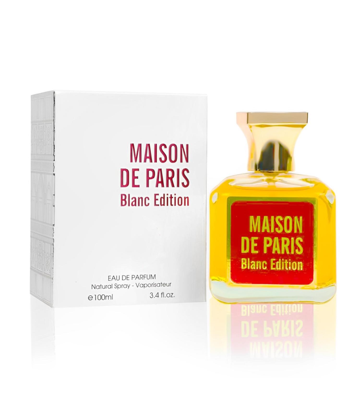 Maison De Paris Blanc for Women Eau de Parfum Natural Spray | Floral and Oriental Notes | Sensual and Fresh Fragrance for all Skin Types | Casual and Formal Wear 3.4 Fluid Ounce/100 Ml Maison De Paris Blanc 3.4 Fl Oz (Pack of 1) - Buy Online on GoSupps.com