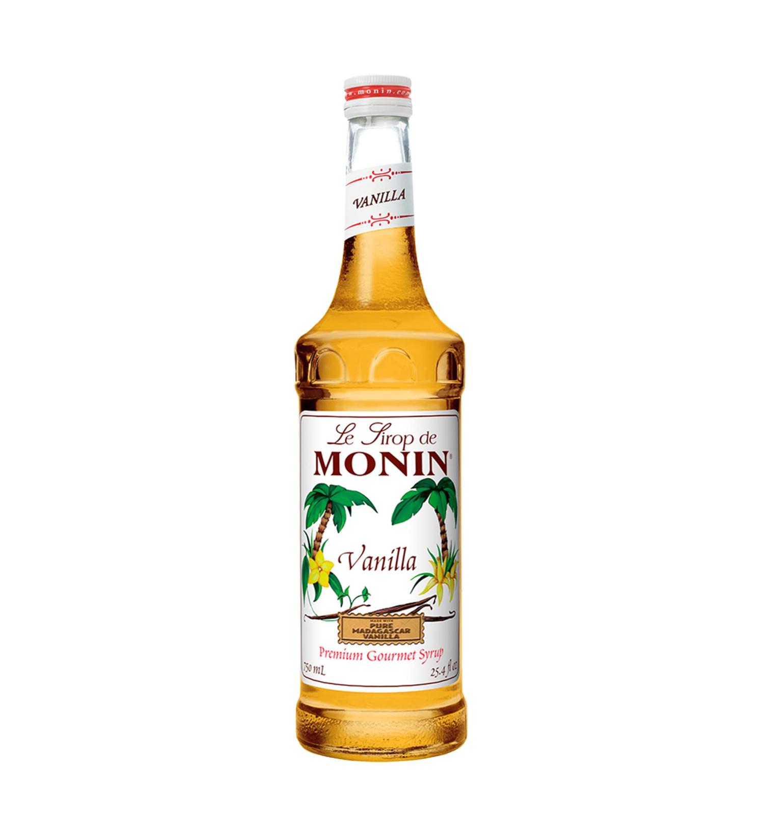 Monin Vanilla Syrup 25.36 Fl Oz - Perfect for Coffee, Shakes, Cocktails - Gluten-Free, Non-GMO - Buy Online on GoSupps.com