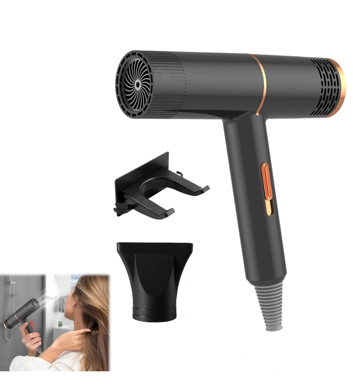 Electric Hair Dryer Portable Household Low Noise Constant Temperature High-Power Hair Dryer Lightweight Travel Hair Dryer for Home Bathroom & Travel Use Black - Buy Online on GoSupps.com