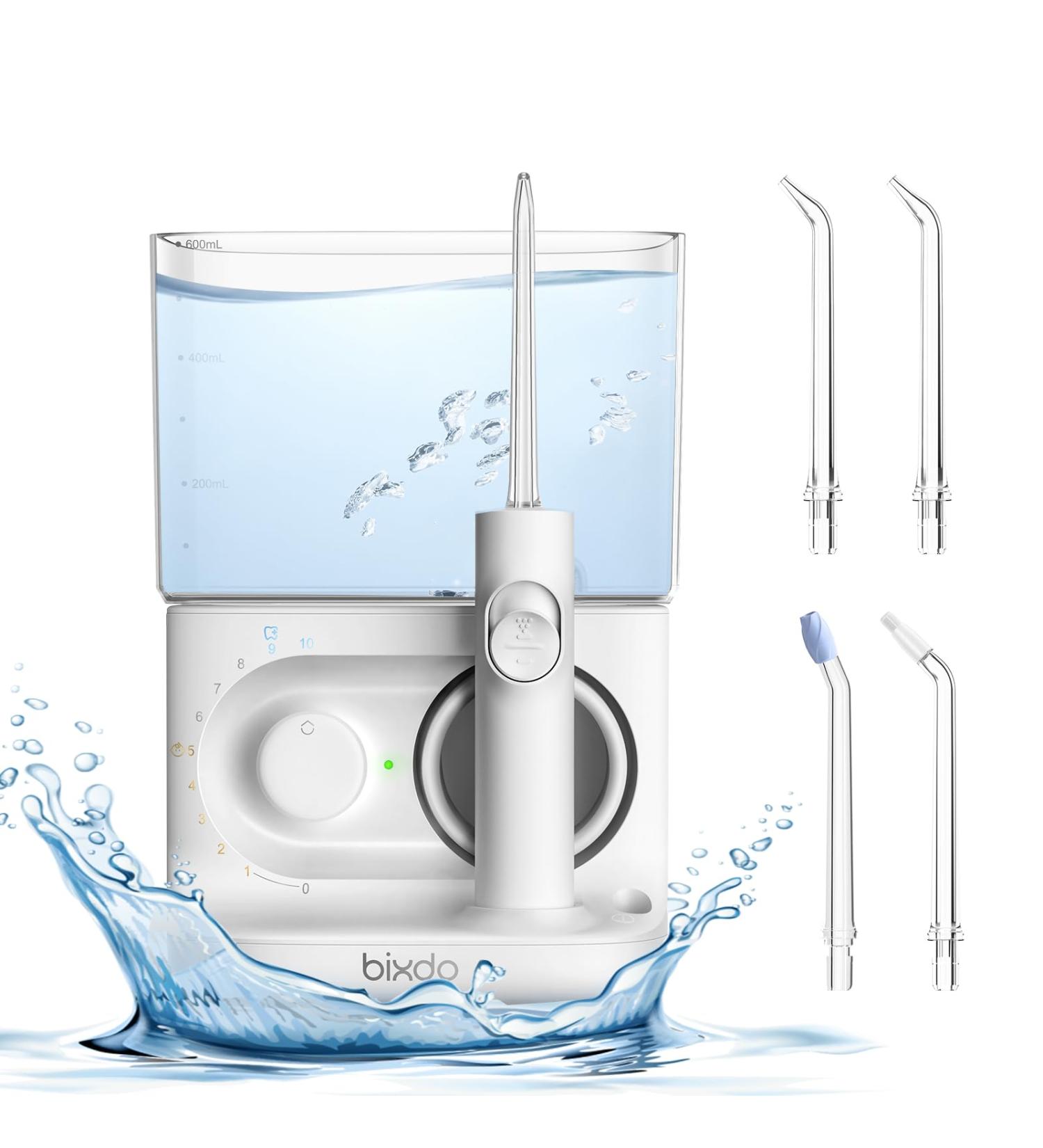 Buy M30 Dental Water Flosser - 600ML 10 Adjustable Pressure Oral Irrigator with 4 Jet Tips for Braces & Gum Care | Fast International Shipping - Buy Online on GoSupps.com