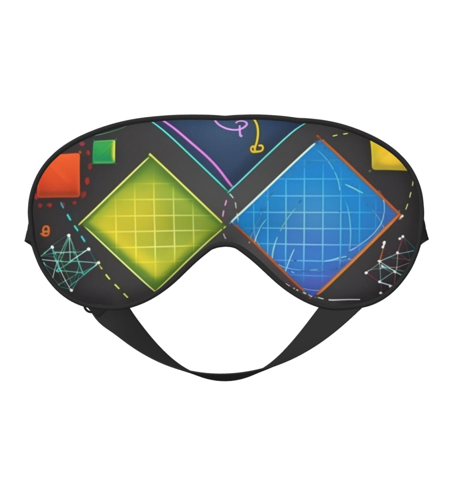 Math Quiz Printed Soft Eye Mask - Zero Eye Pressure Travel Blackout Eye Mask for Restful Sleep | International Shipping Available - Buy Online on GoSupps.com