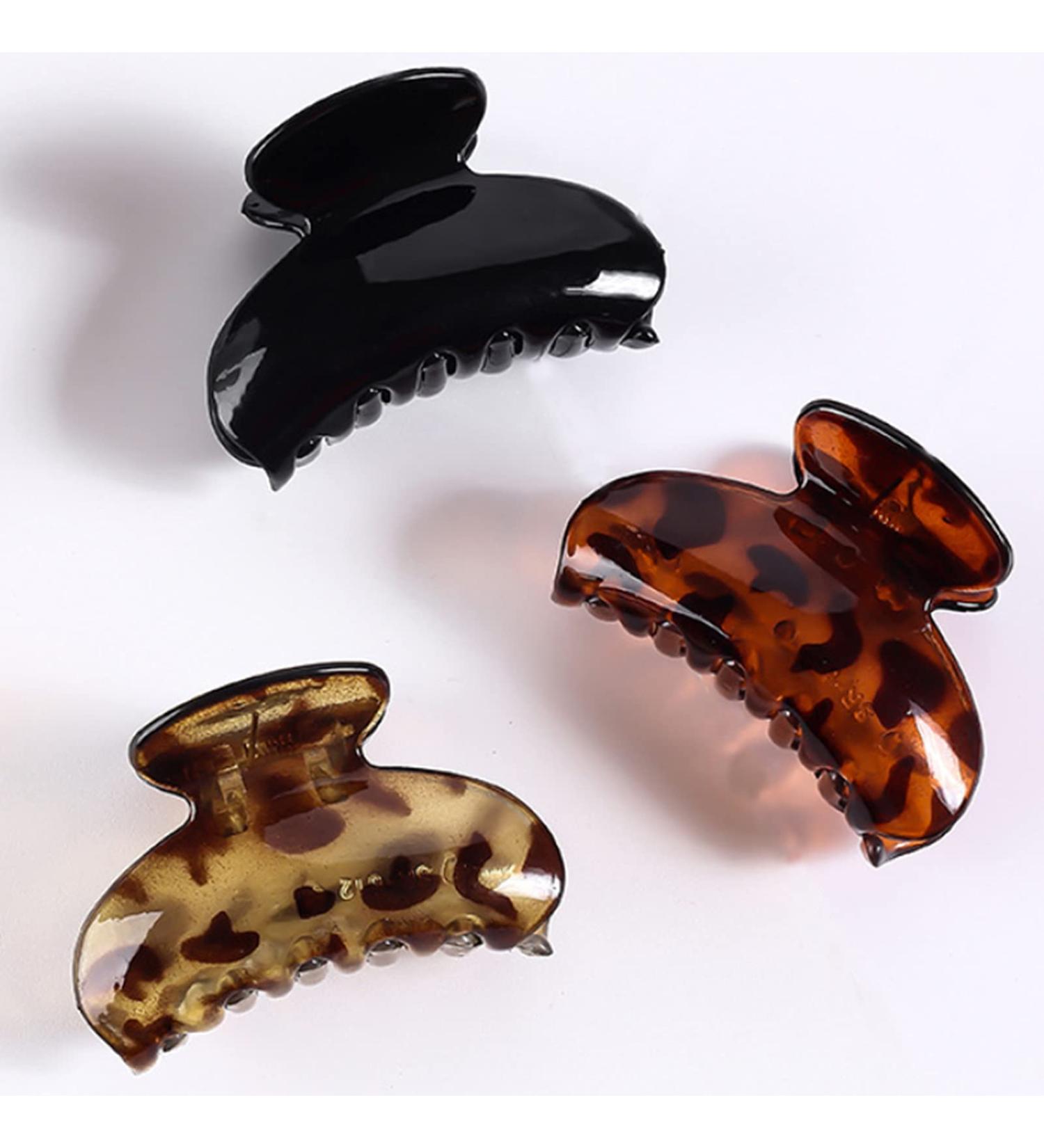 3 Pack Medium Hair Claw Clips 2.7 Small Hair Catch Barrette Jaw Grips Plastic Nonslip Hair Clip for Women Girls Half Bun Hairpins for Thick/Thin Hair - Buy Online on GoSupps.com