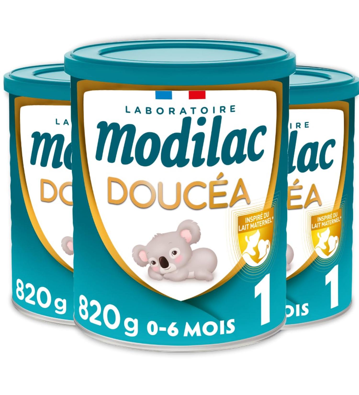 Modilac - Lait Infantile en Poudre Douc a 1 - Convient en Relais de l'Allaitement Maternel - Fabriqu en France Sans Huile de Palme - 1er Age De 0 6 Mois - Lot de 3x820g 820 g (Lot de 3) - Buy Online on GoSupps.com