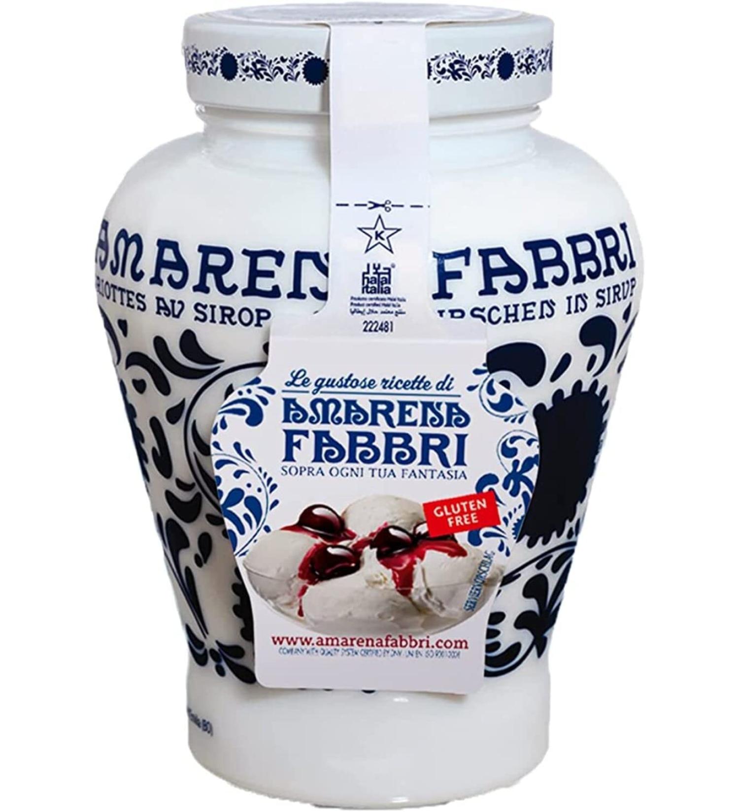 Fabbri Amarena Sciroppo - Black Wild Cherry Syrup 600g | Authentic Italian Fruit Syrup for Desserts & Drinks - Buy Online on GoSupps.com