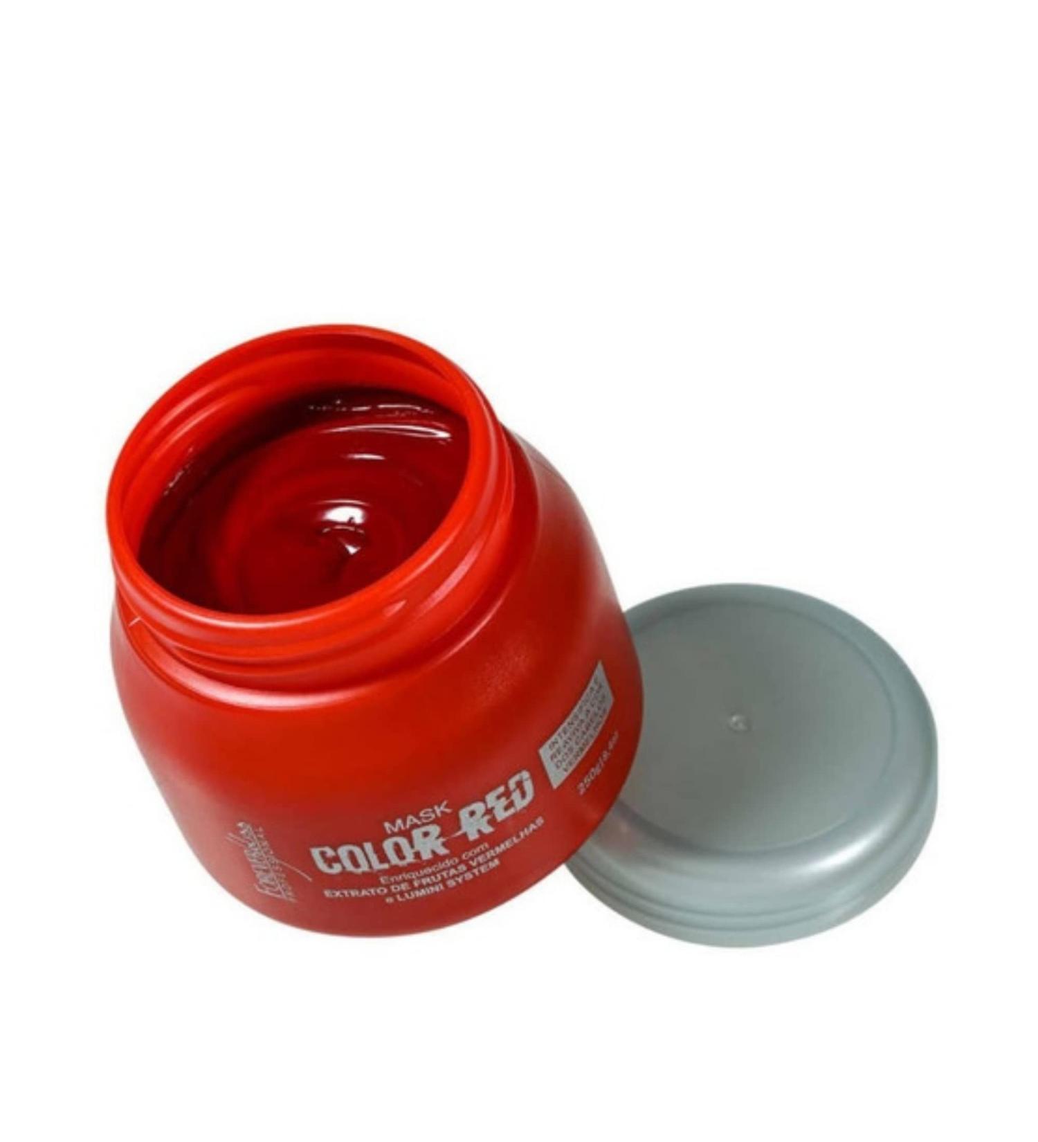 Forever Liss - Linha Color Red - Mascara Intensificadora de Cabelos Vermelhos 250 Gr - (Color Red Collection - Red Hair Intensifying Mask Net 8.81 Oz)