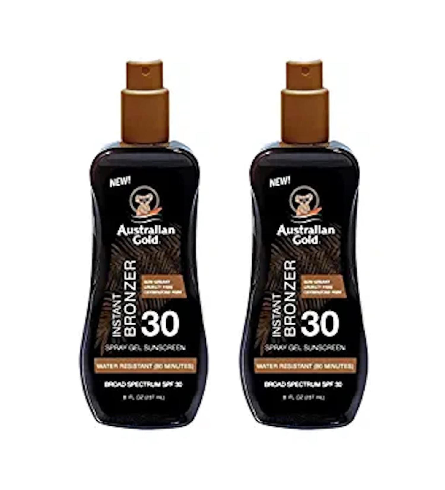 Australian Gold Spf#30 Spray Gel With Bronzer 8 Ounce (237ml) (2 Pack)