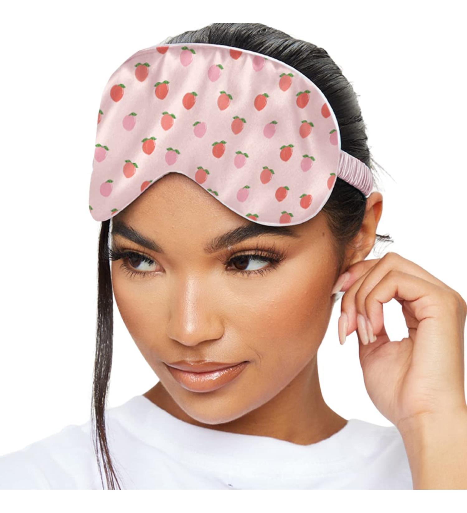 SMUG Satin Sleep Mask | Travel Eye Mask for Women & Men | Nourishing Skin & Dark Circle Reduction | Peachy Shade for Light Blocking - Buy Online on GoSupps.com