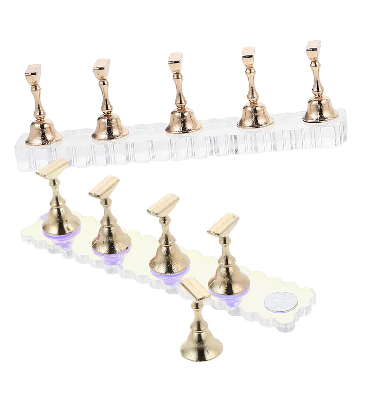 FRCOLOR Nail Accessories 2 Sets Show Rack Tools Nails Nail Painting Stand Press on Nail Holder Nail Practice Stand Nail Display Stand Magnetic Nail Holder Nail Supplies Stand Acrylic - Buy Online on GoSupps.com