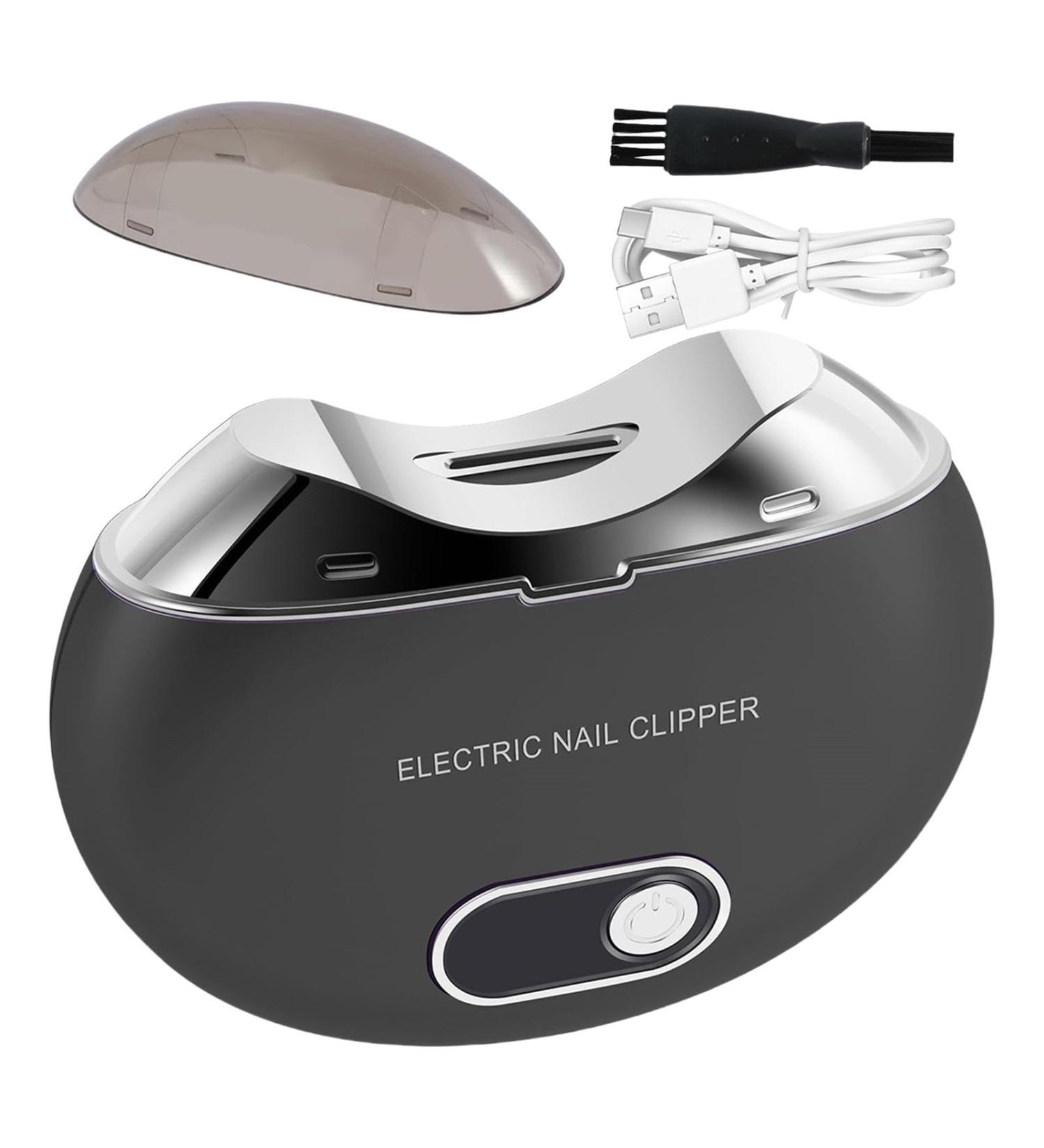 Electric Fingernail Cutter | Electric Nail File Rechargeable Automatic Trimmer Light & 3 Speeds Clipper LCD Digital Display for Children Kids Adult Seniors Black - Buy Online on GoSupps.com