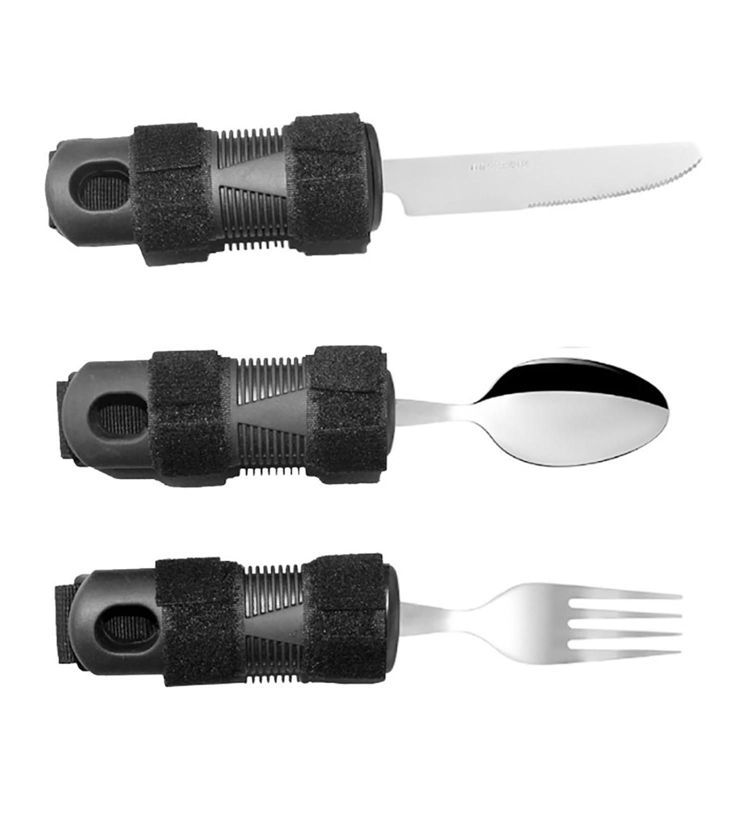 Adaptive Utensils Set Adaptive Utensils for Elderly Easy Grip Disability Aids Cutlery Sets Anti Slip Design for a More Secure Grip for Parkinsons Patients Arthritic Hands (D) - Buy Online on GoSupps.com