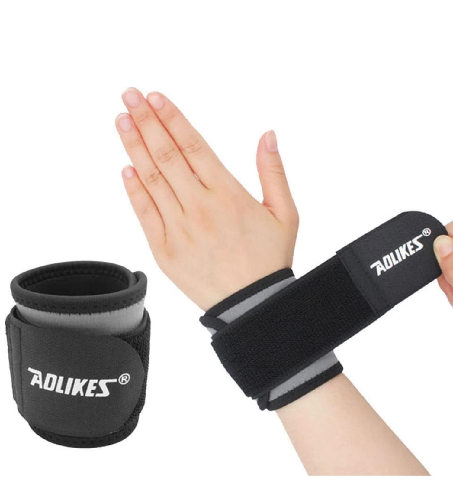 Buy KeuLEn 2 Pack Wrist Brace - Adjustable Compression Wraps for Fitness Tendonitis Carpal Tunnel & Arthritis Pain Relief (Black/Gray) - International Shipping Available - Buy Online on GoSupps.com