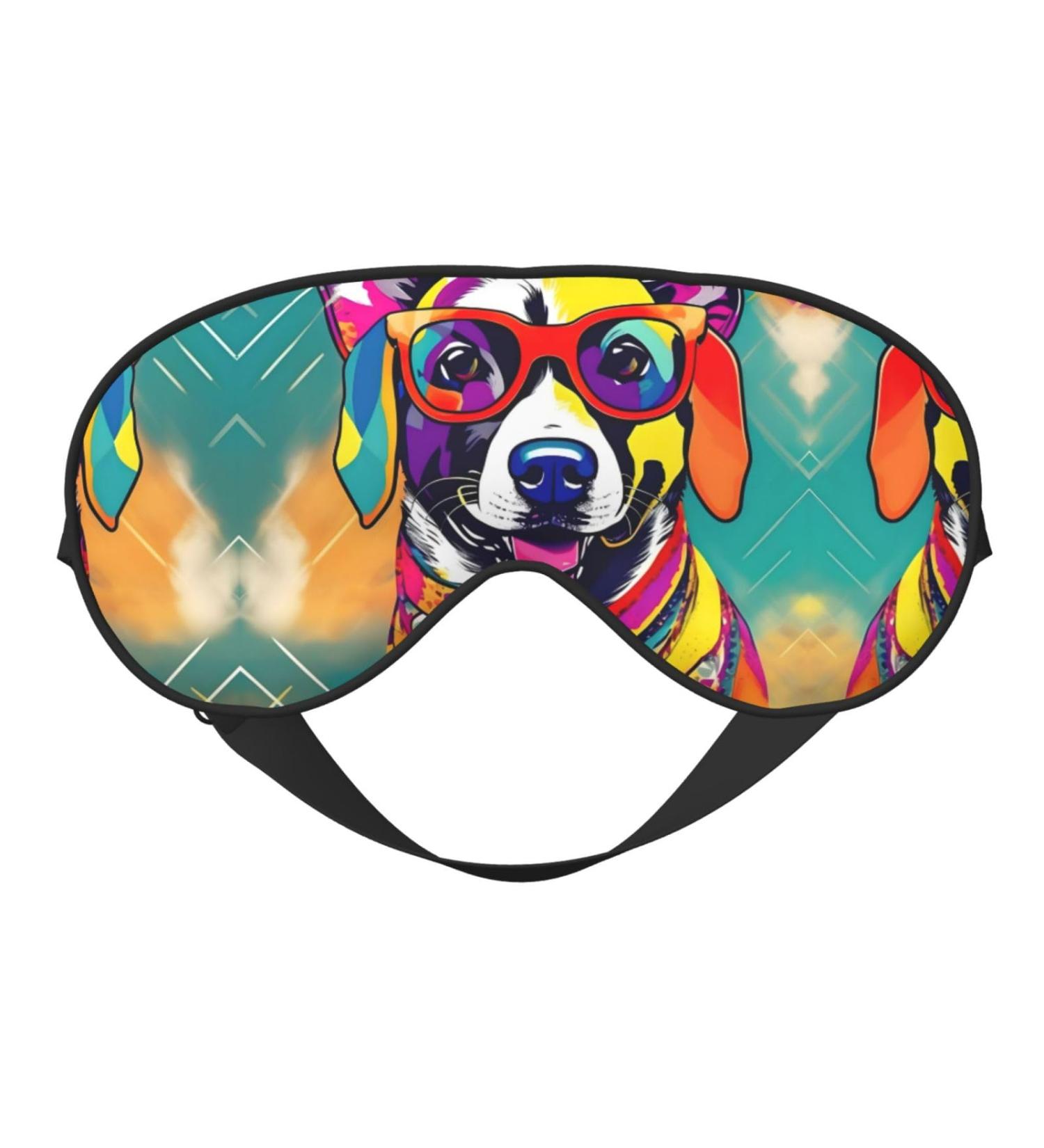 SSIMOO Funny Dog Print Double-Sided Eye Mask | Soft & Light Blocking | Enhance Sleep Quality | International Shipping - Buy Online on GoSupps.com