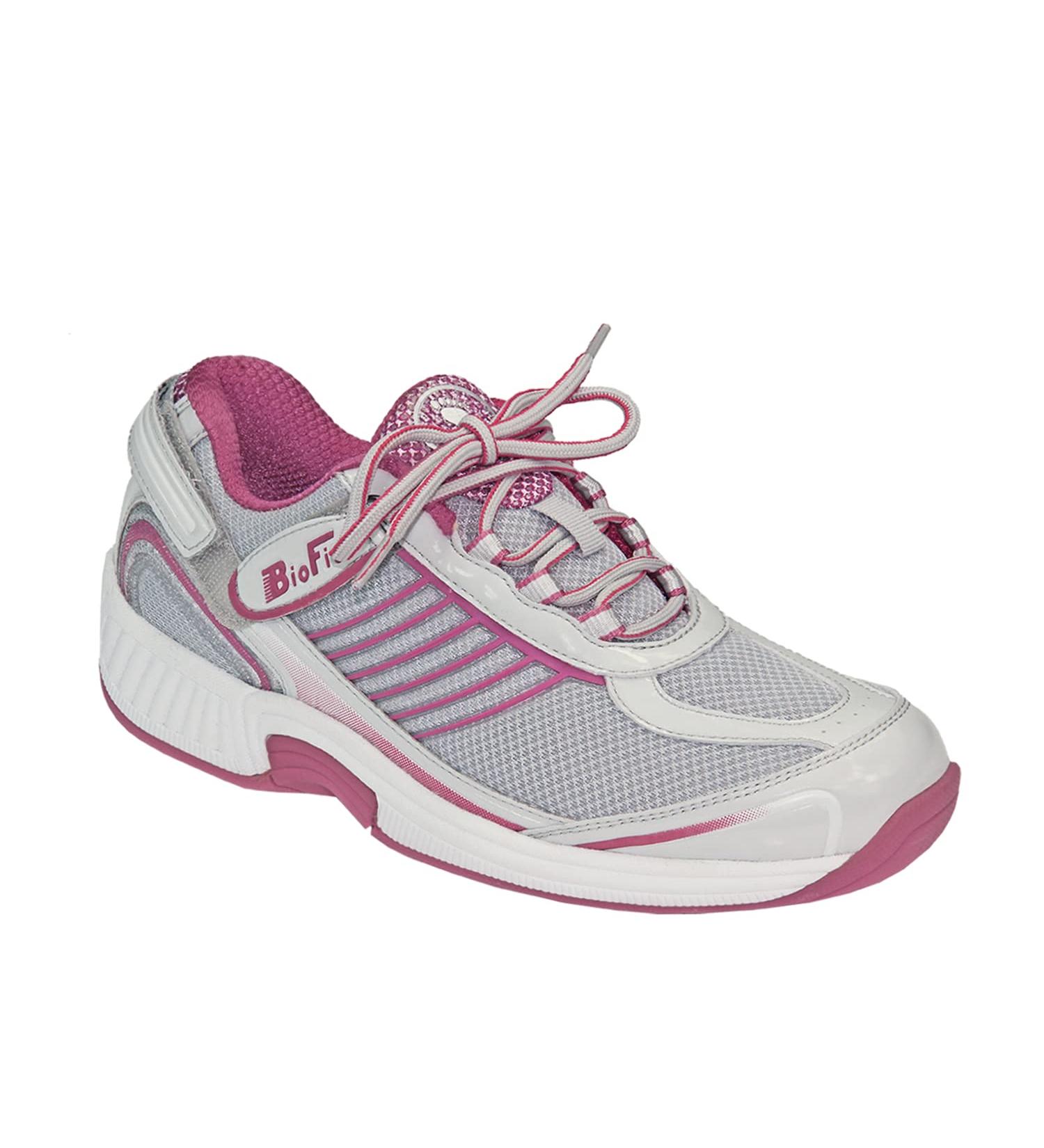Orthofeet Women's Orthopedic Tie-Less Sneakers - Verve 8 Wide Fuchsia - Buy Online on GoSupps.com