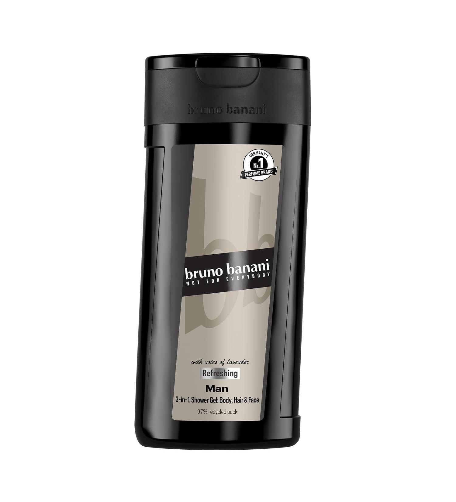 Coty Beauty Germany bruno banani Man 3in1 shower gel for men with classicmasculine AmberFoug re scent 250 ml - Buy Online on GoSupps.com