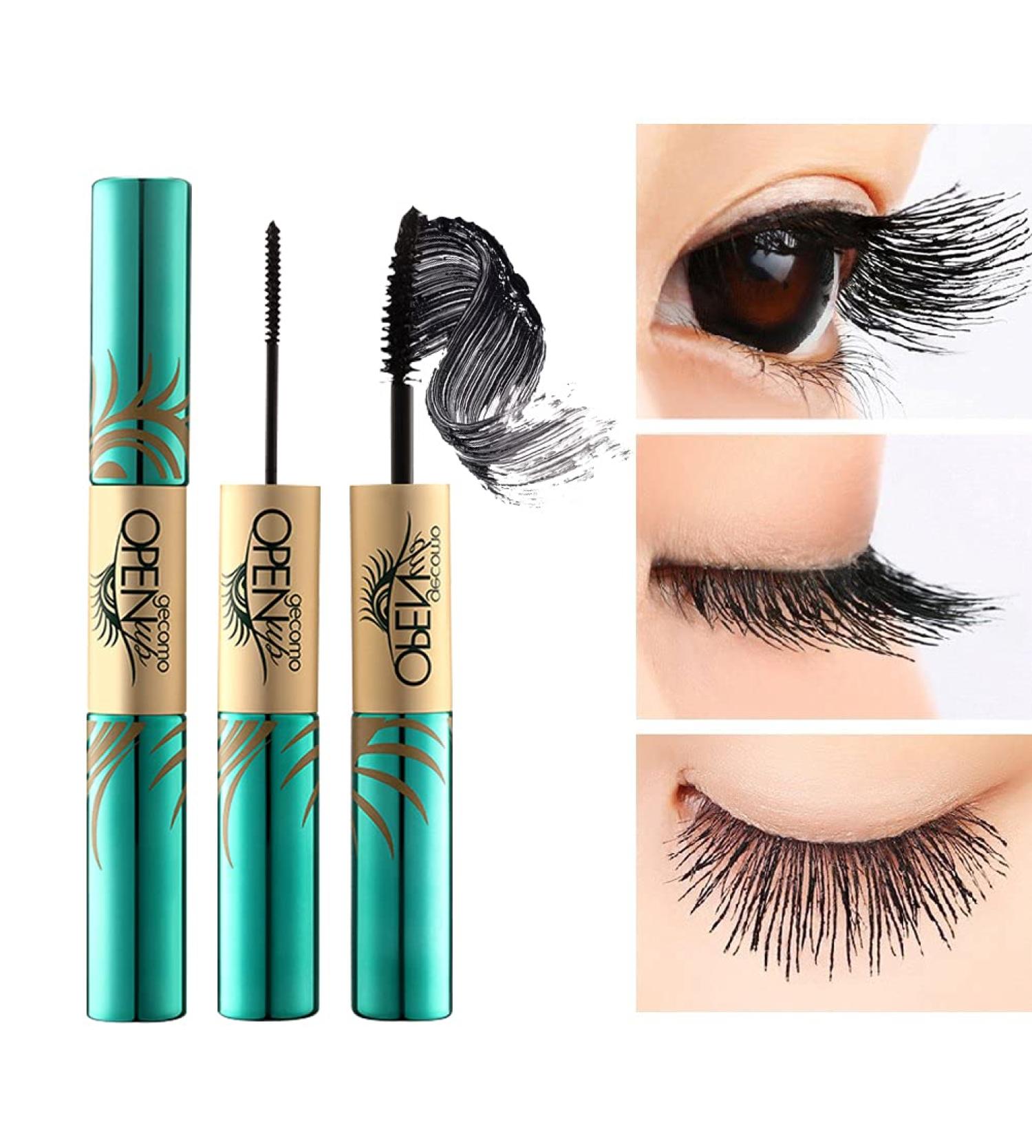 GECOMO Black Volume and Length Mascara - 4D Silk Fiber Lash, Waterproof, No Smudging, Thick & Black - Best Mascara for Women | 1PCS - Buy Online on GoSupps.com