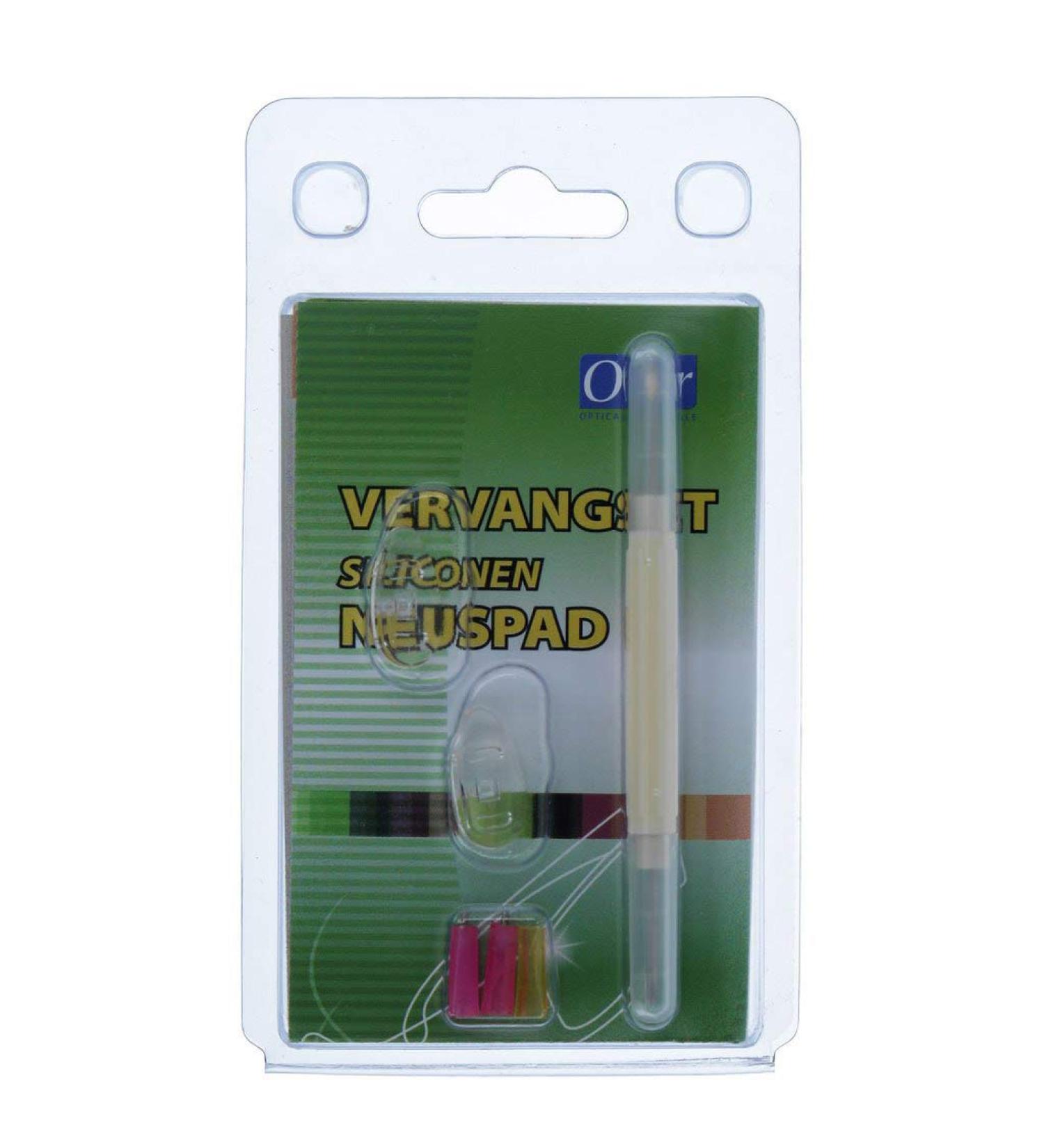 Nose pads made of silicone for self-change (screwed) including tools
