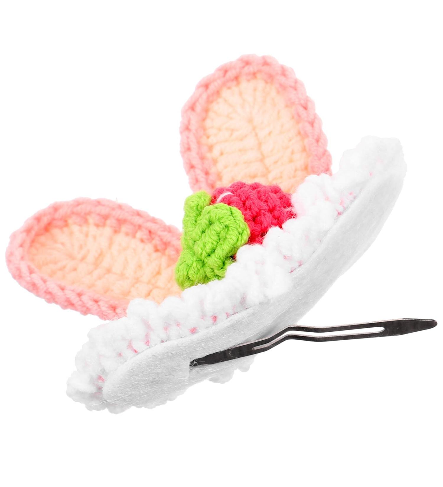 Holibanna Handmade Crochet Hair Accessories Bunny Ear Hair Clip Woolen Knitting Hair Clip Girls Hair Accessory Woolen Knitting Hair Clamp Barrettes Bunny Rabbit Ears Theme Hair Clips - Buy Online on GoSupps.com