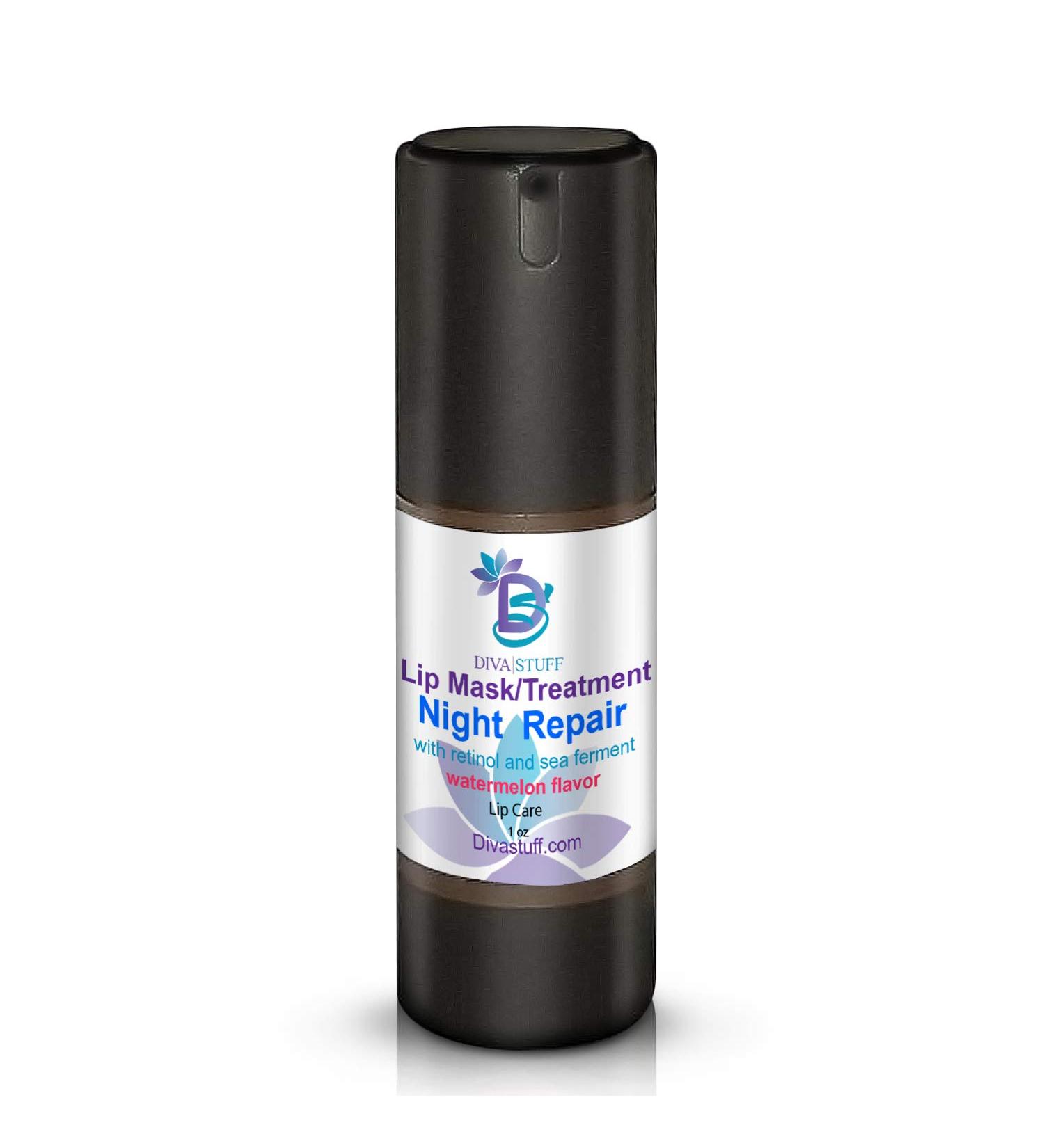Diva Stuff Night Repair Lip Mask | Retinol & Sea Ferment Lip Treatment | Soft Plump Lips | USA Made | 1 fl oz - Buy Online on GoSupps.com