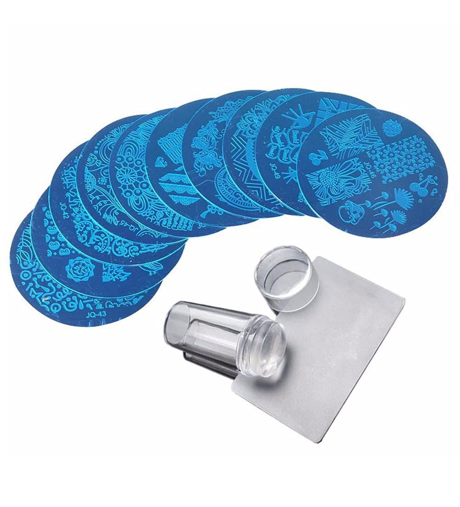 Premium Nail Stamping Kit - Nail Stencils & Manicure Stamp Plate Tool for Stunning Nail Art - International Shipping Available - Buy Online on GoSupps.com