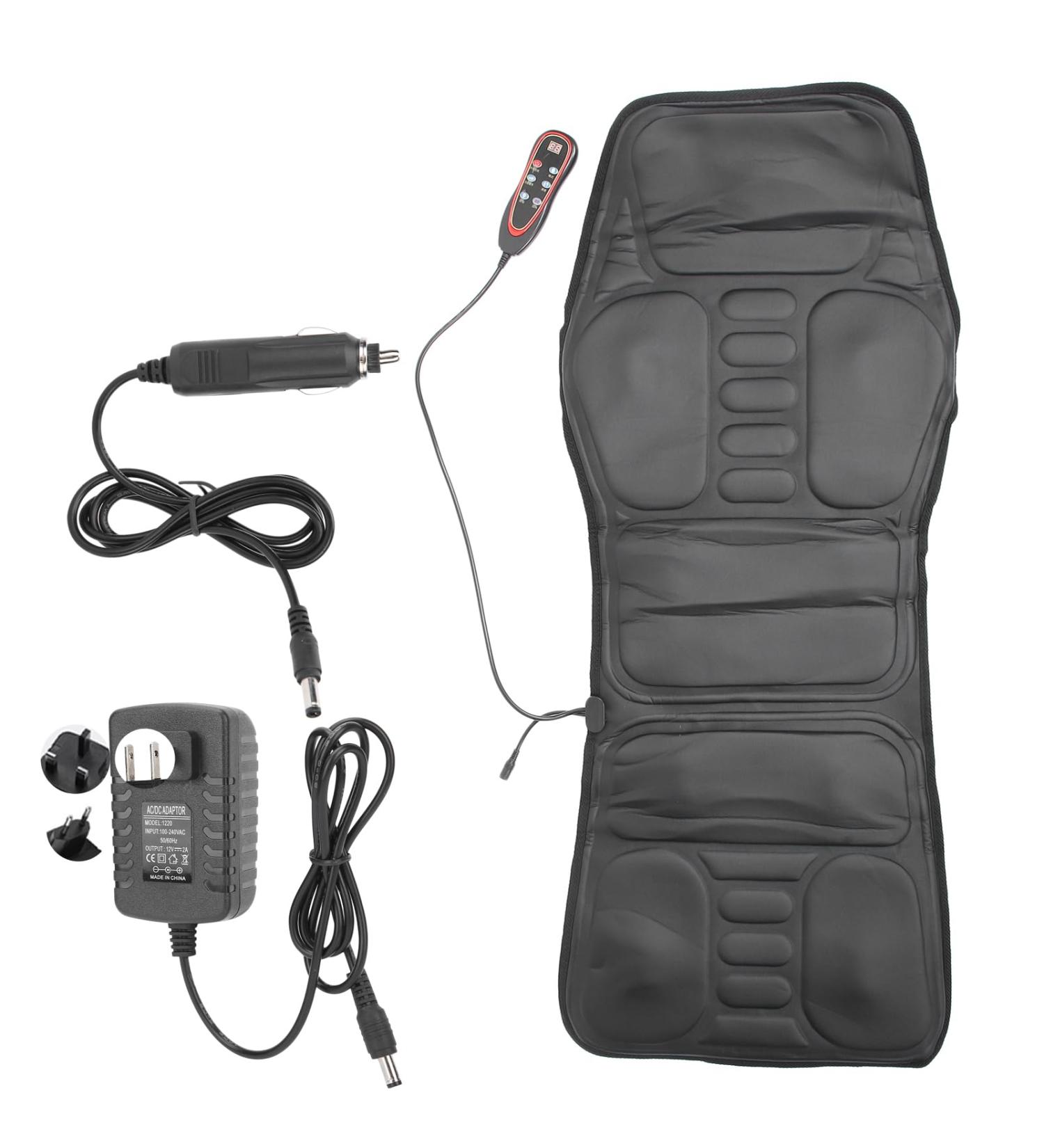 Electric Heated Massage Cushion - Vibration Massage Seat for Home Car & Office (EU) | International Shipping - Buy Online on GoSupps.com