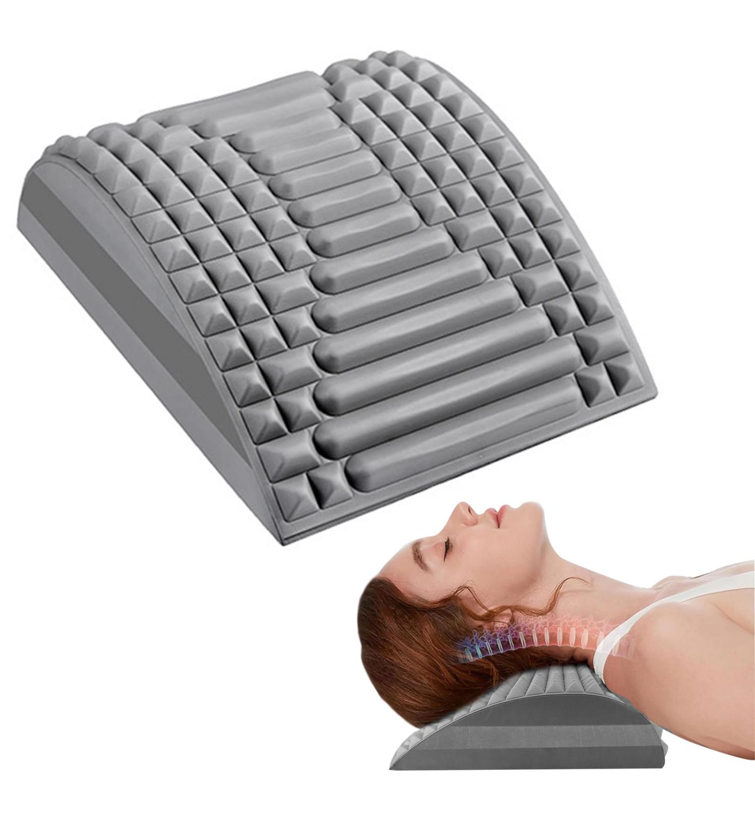 Neuleben 2-in-1 Massage Back & Neck Stretcher | Pain Relief & Alignment | Best Neck & Back Support | International Shipping - Buy Online on GoSupps.com