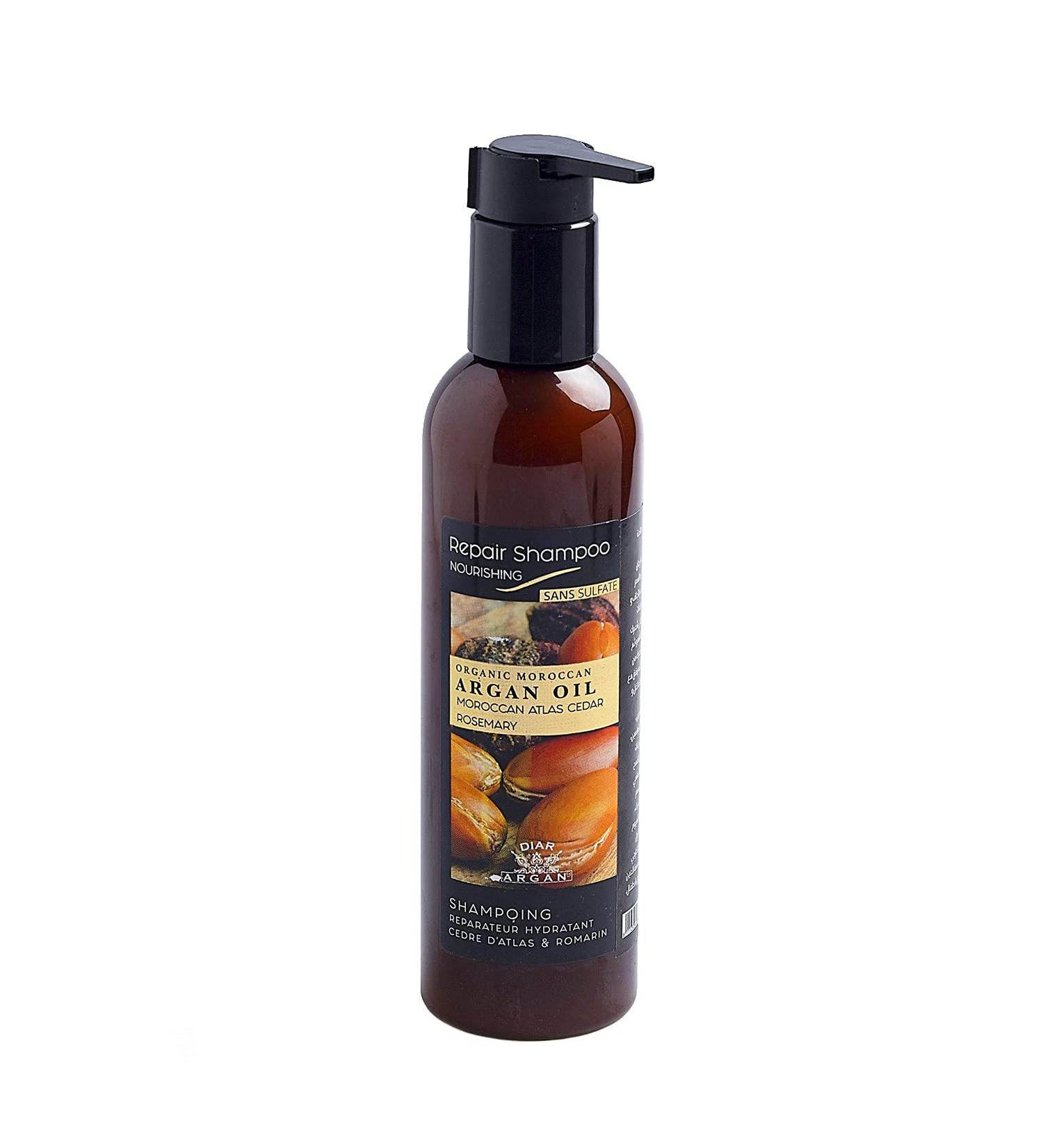  Diar Argan Moisturising Repair Shampoo 100% Natural Organic Argan Oil Base Cedar and Rosemary from Morocco 200 ml - Buy Online on GoSupps.com
