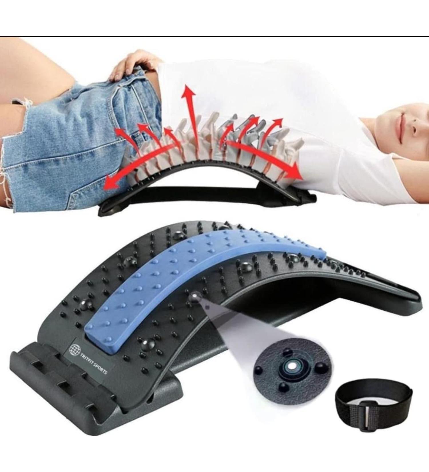 Back Stretcher with Magnetic Nodes for Pain Relief 135 Plastic Needles 10 Magnetic Nodes Adjustable Support Includes *** CHAIR STRAP *** - Buy Online on GoSupps.com