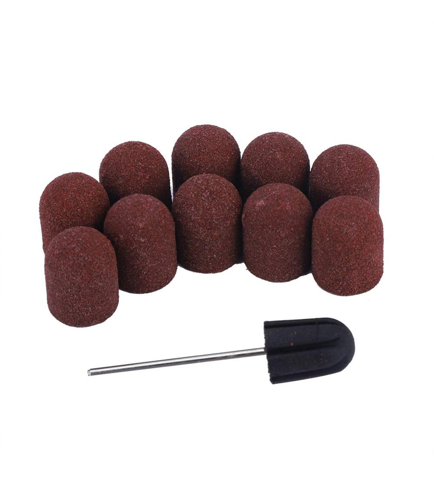 BOROCO 10-Piece Nail Drill Block Grinding Cap Set - Special Head Polisher & Sanding Tools for Manicure & Pedicure (13x19cm) - International Shipping Available - Buy Online on GoSupps.com