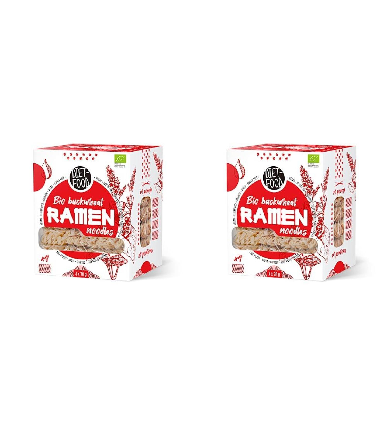 Buy Organic Buckwheat Ramen Noodles - Gluten-Free Vegan Low-Calorie Diet Food (280g 2-Pack) - Buy Online on GoSupps.com