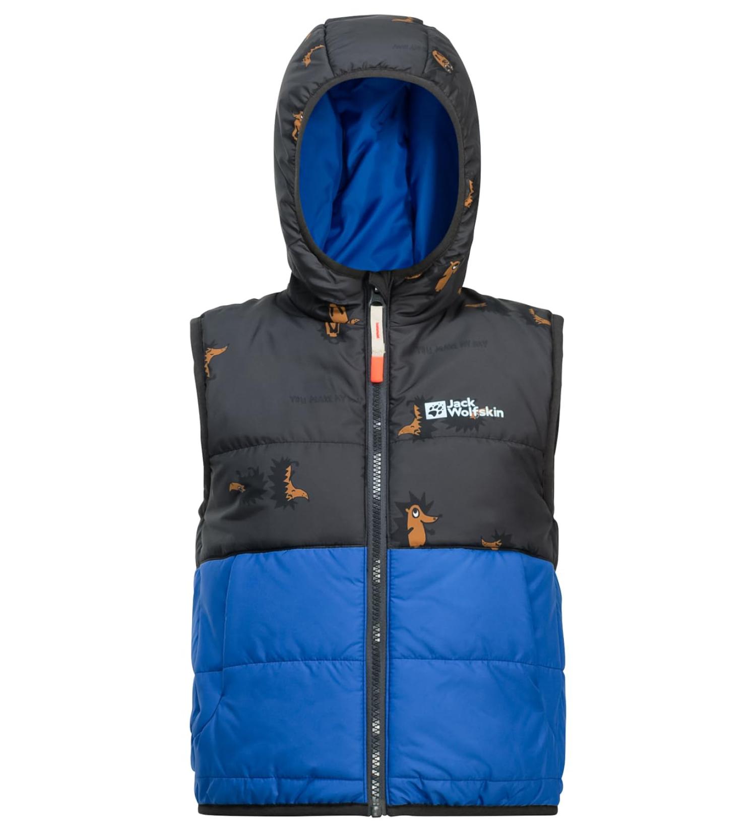 Jack Wolfskin Boys Gleely Ins Hooded Vest - K Vest 140 cm in Nordic Sky | Shop Internationally - Buy Online on GoSupps.com
