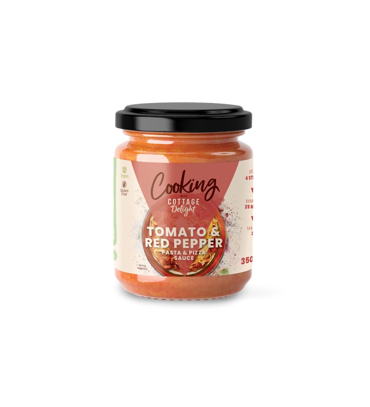 Cottage Delight - Tomato and Red Pepper Pasta and Pizza Sauce 350g - Buy Online on GoSupps.com