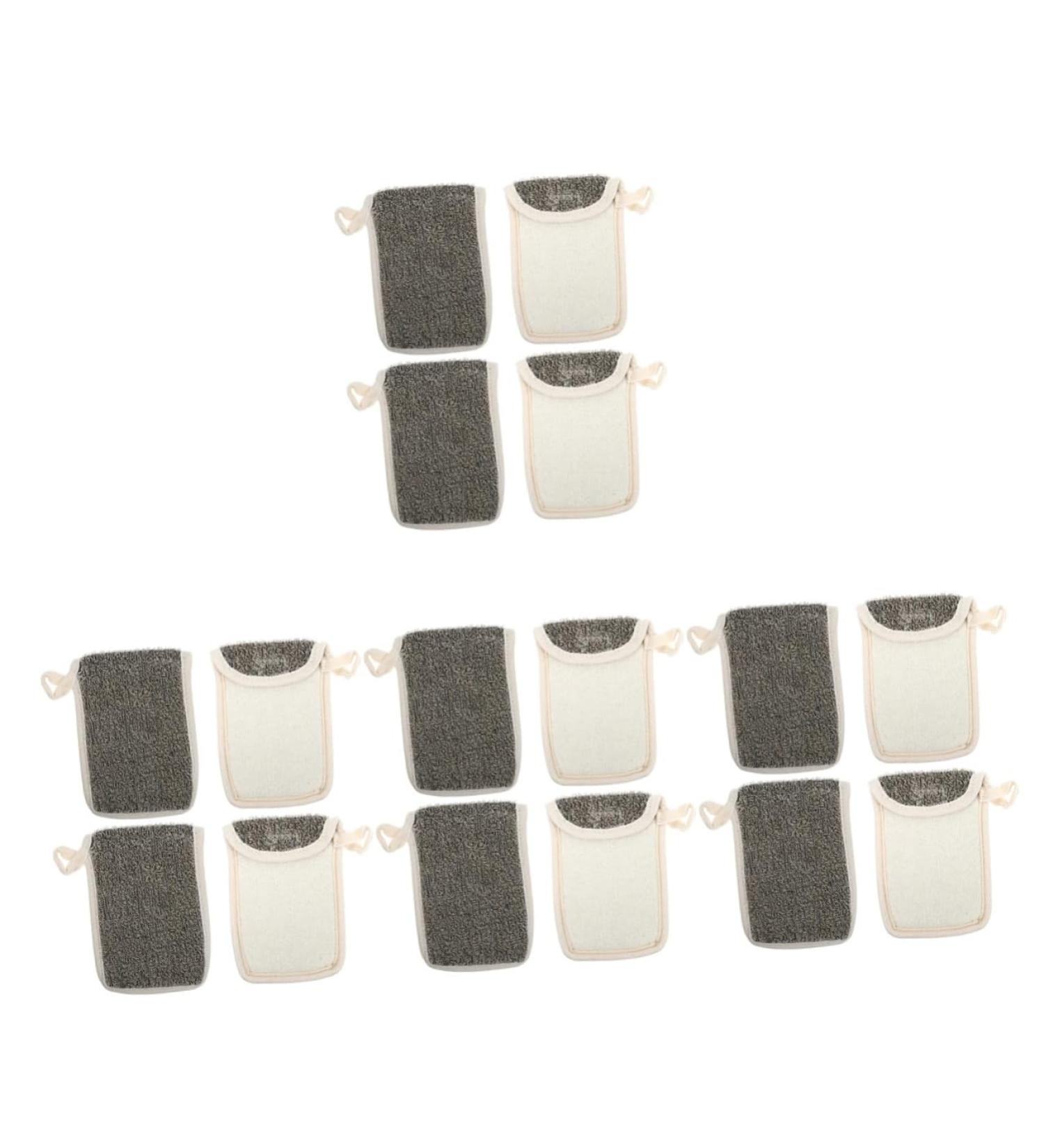 Baluue 16 Pcs Black Linen Soap Bag Foaming Soap Shower Foaming Bag Soap Pouch Cotton Soap Bags Flax - Buy Online on GoSupps.com