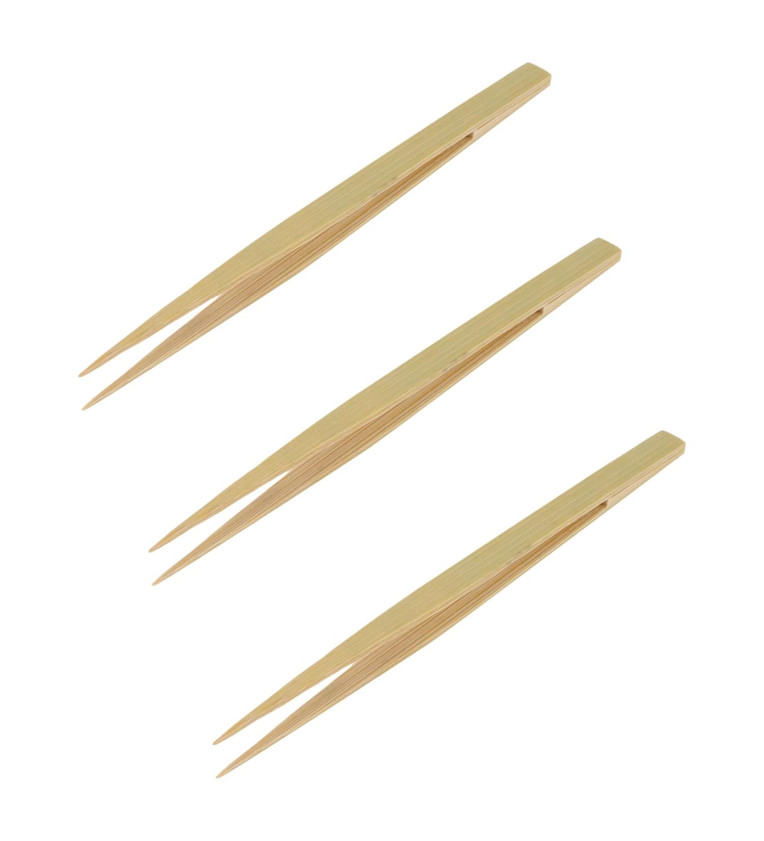 HNGSON Bamboo Tweezers Set - 3PCS Z-1 5.5 inch for Art, Craft, Gold Leaf Sheet - Buy Online on GoSupps.com