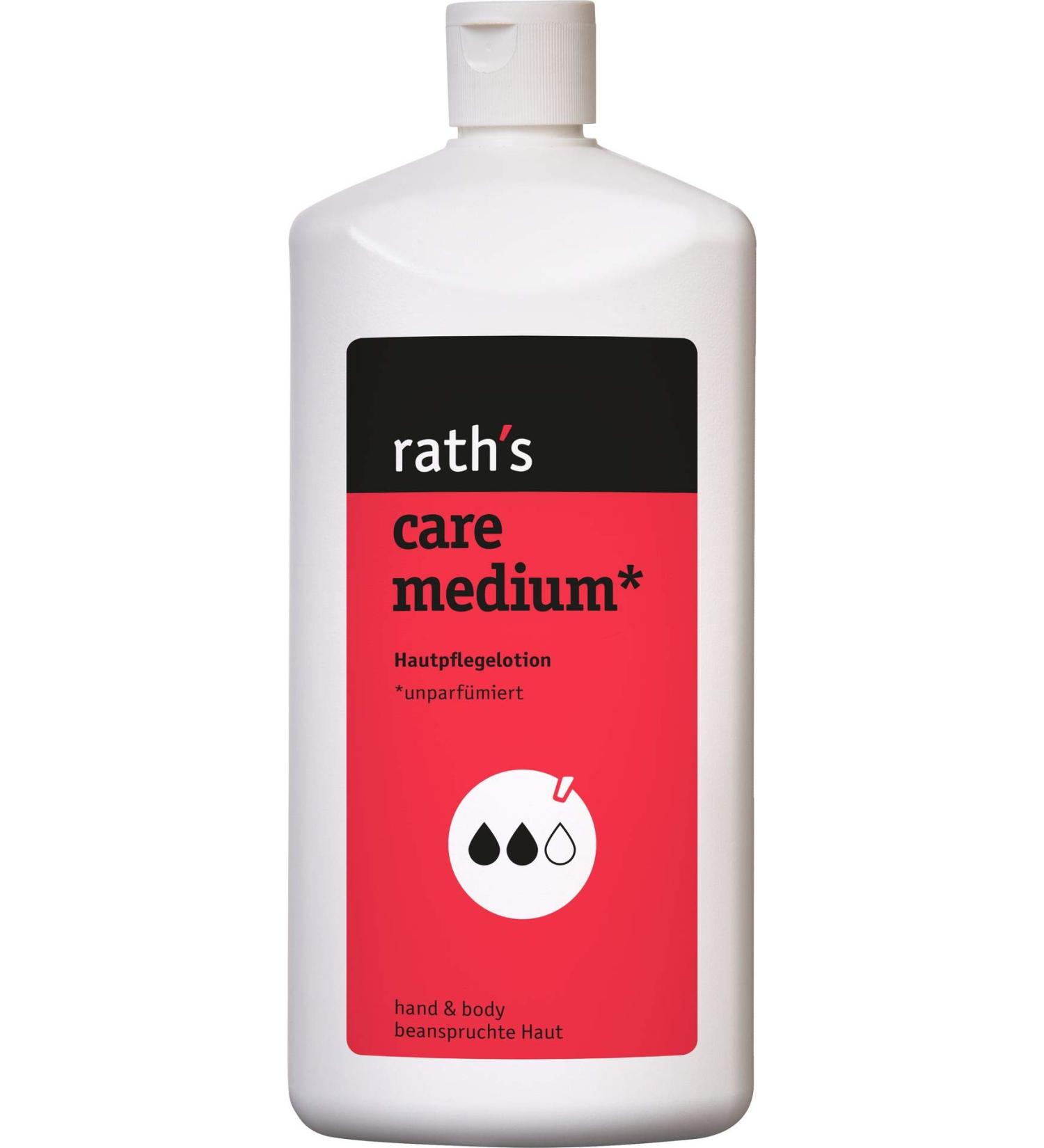 Rath's Care Medium 1L - Unspoiled Care Lotion for Stressed Skin | Microplastic-Free Rich in Natural Active Ingredients - Buy Online on GoSupps.com