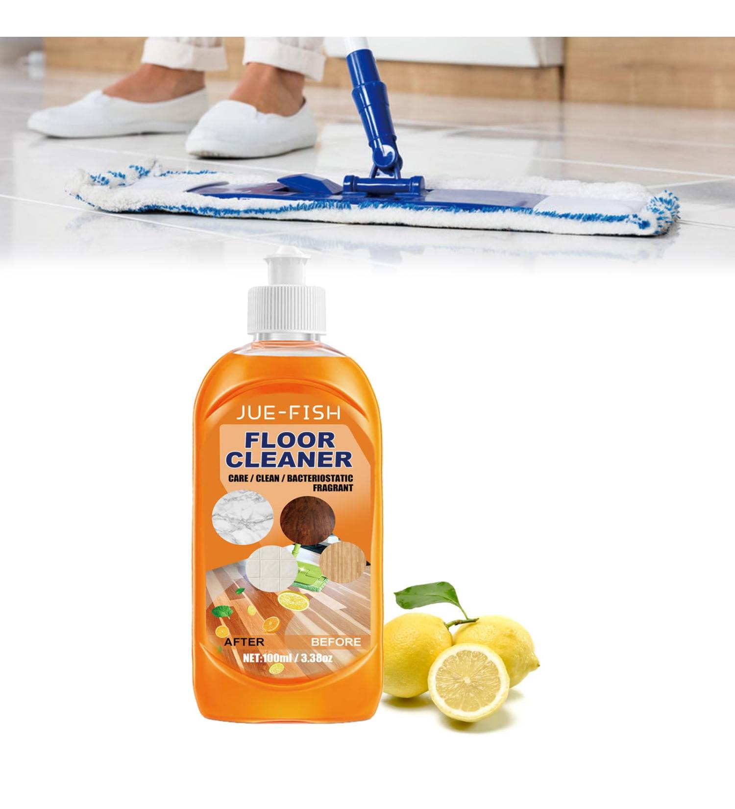 Floor Cleaner Powerful Decontamination Floor Cleaner Multi-purpose Floor Cleaner Liquid with Fresh Lemon Smell Natural Decontamination Cleaner for Cleans Hardwood Tile and Floors (1pcs) - Buy Online on GoSupps.com