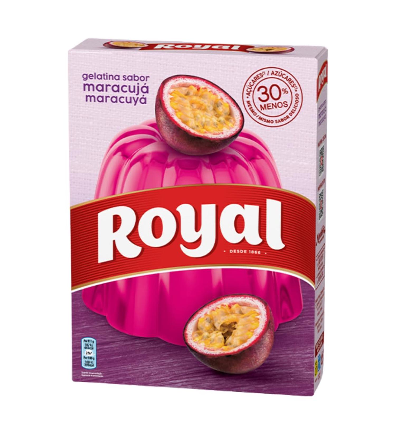 Gelatina em P Maracuj - ROYAL - 114g - Pct c/ 2 saquinhos