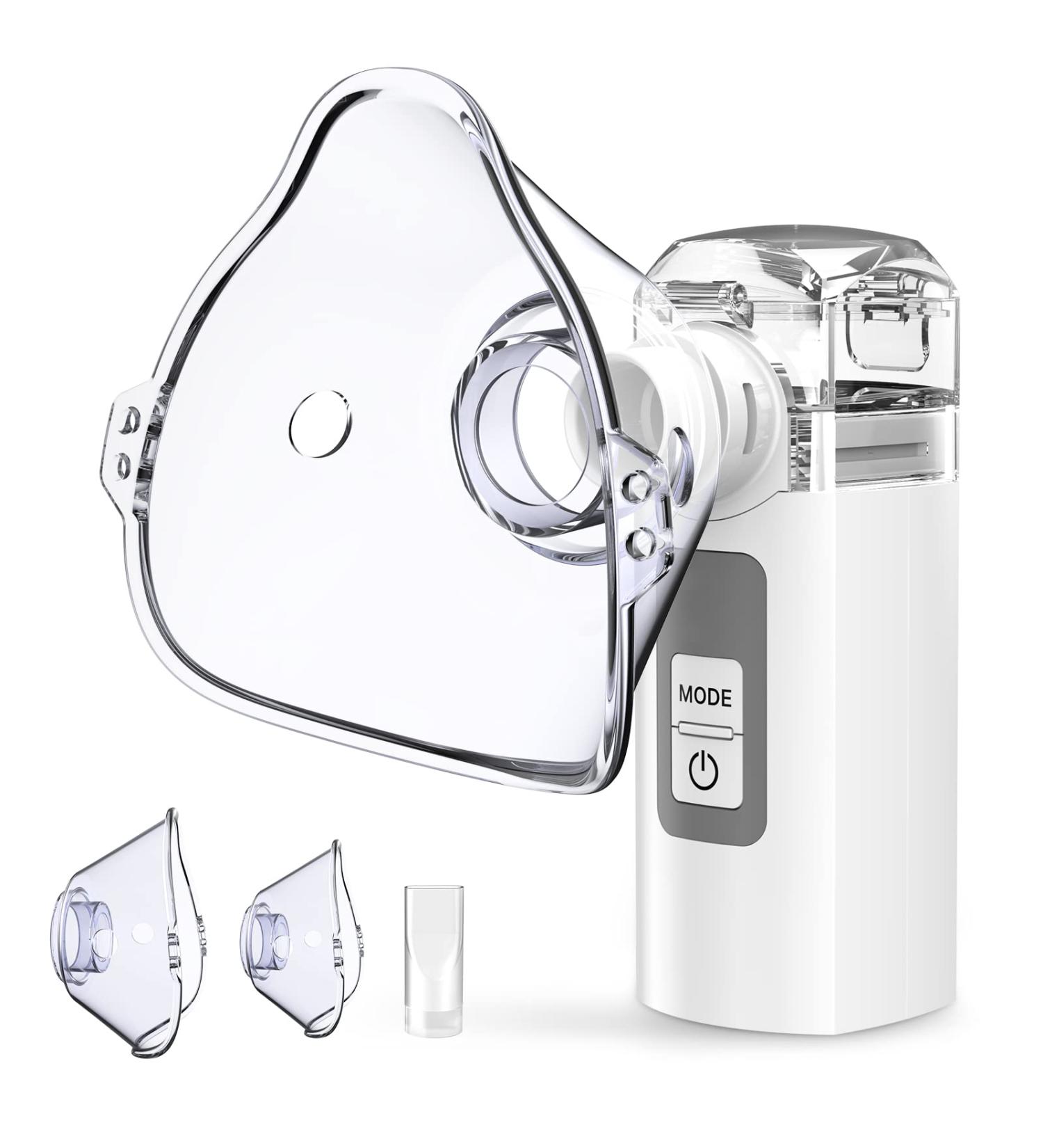 Portable Nebulizer Machine for Kids & Adults - 2 Modes Handheld Mesh Nebulizer for Travel & Household Use - Cool Mist - All Accessories Included - Gray - Buy Online on GoSupps.com