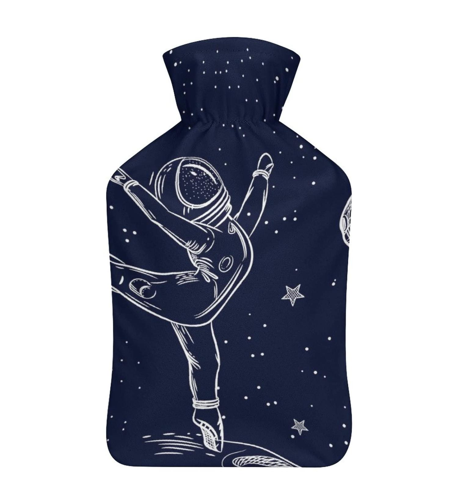 Hot Water Bottle With Lid - Ballet Pose Rubber Hot Water Bag for Pain Relief Cramps Foot Warmer & Hot/Cold Therapy - International Shipping Available - Buy Online on GoSupps.com