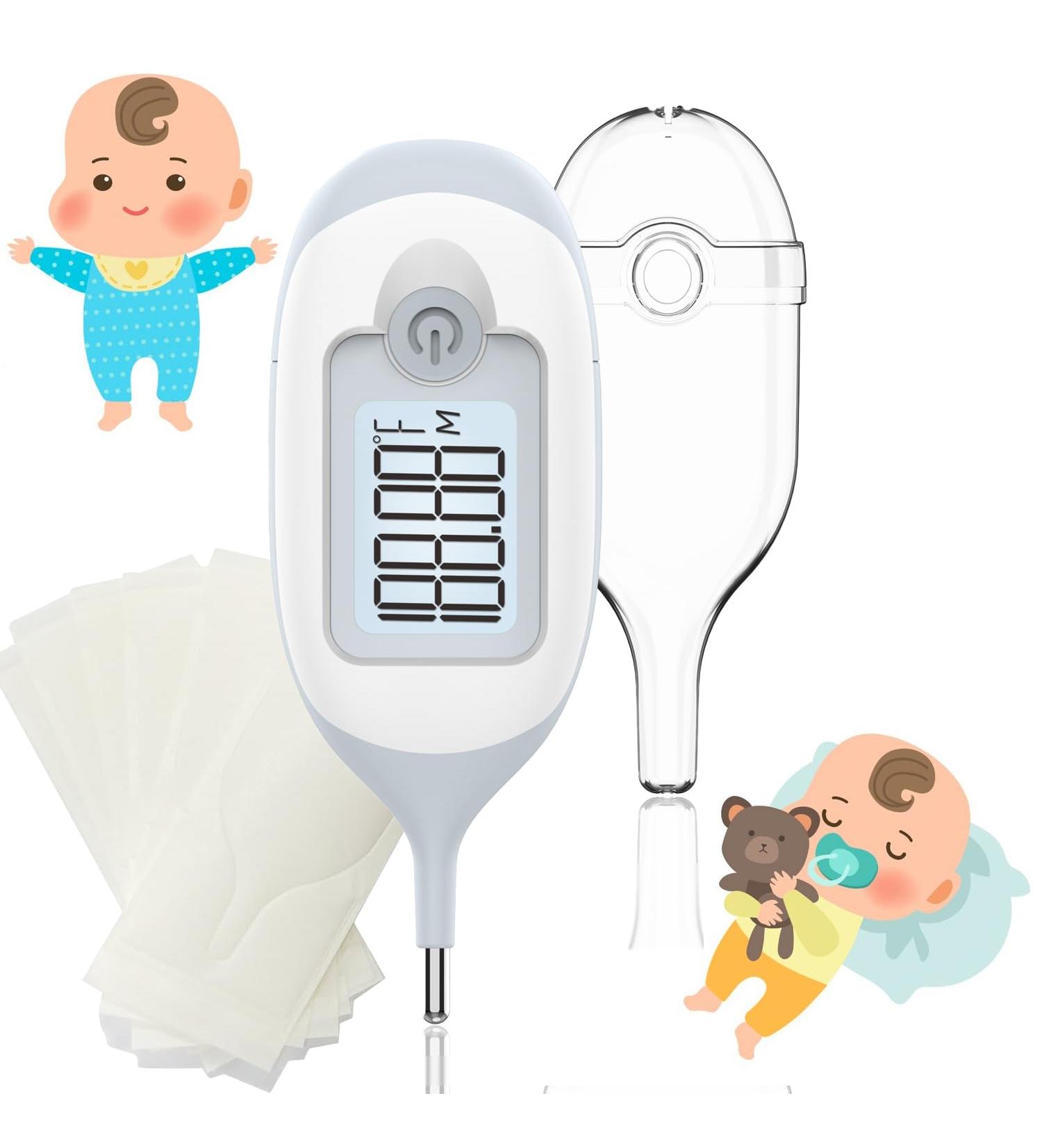 Fast & Accurate Rectal Thermometer for Babies | 10-Second Digital Baby Thermometer for Newborns & Infants - Ideal Home Care Solution - Buy Online on GoSupps.com