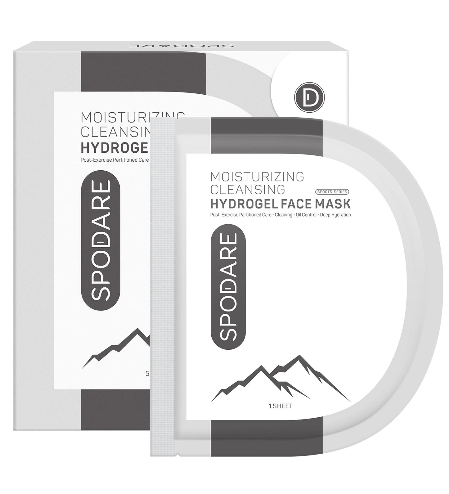 Sports Mask - Hydrating Hydrogel Face Mask for All Skin Types | 5 Pack Black & White - Purify & Moisturize Post-Exercise - Buy Online on GoSupps.com