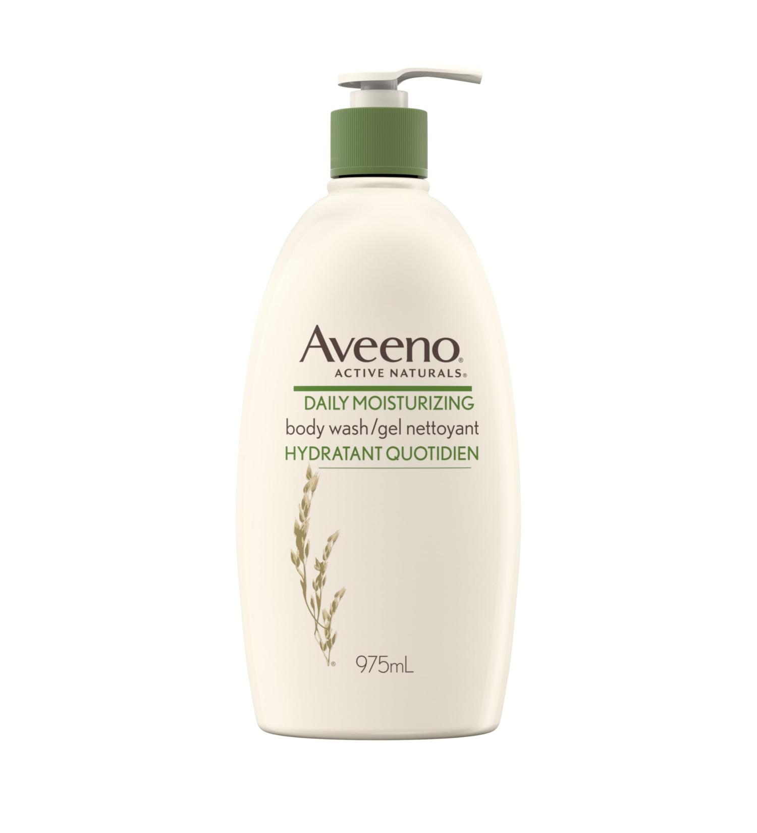 Aveeno Daily Moisturizing Body Wash with Pump Colloidal Oatmeal Women's Men's - Sensitive Combination Skin - Hydrating Soap-Free Body Scrub 975 mL - Buy Online on GoSupps.com