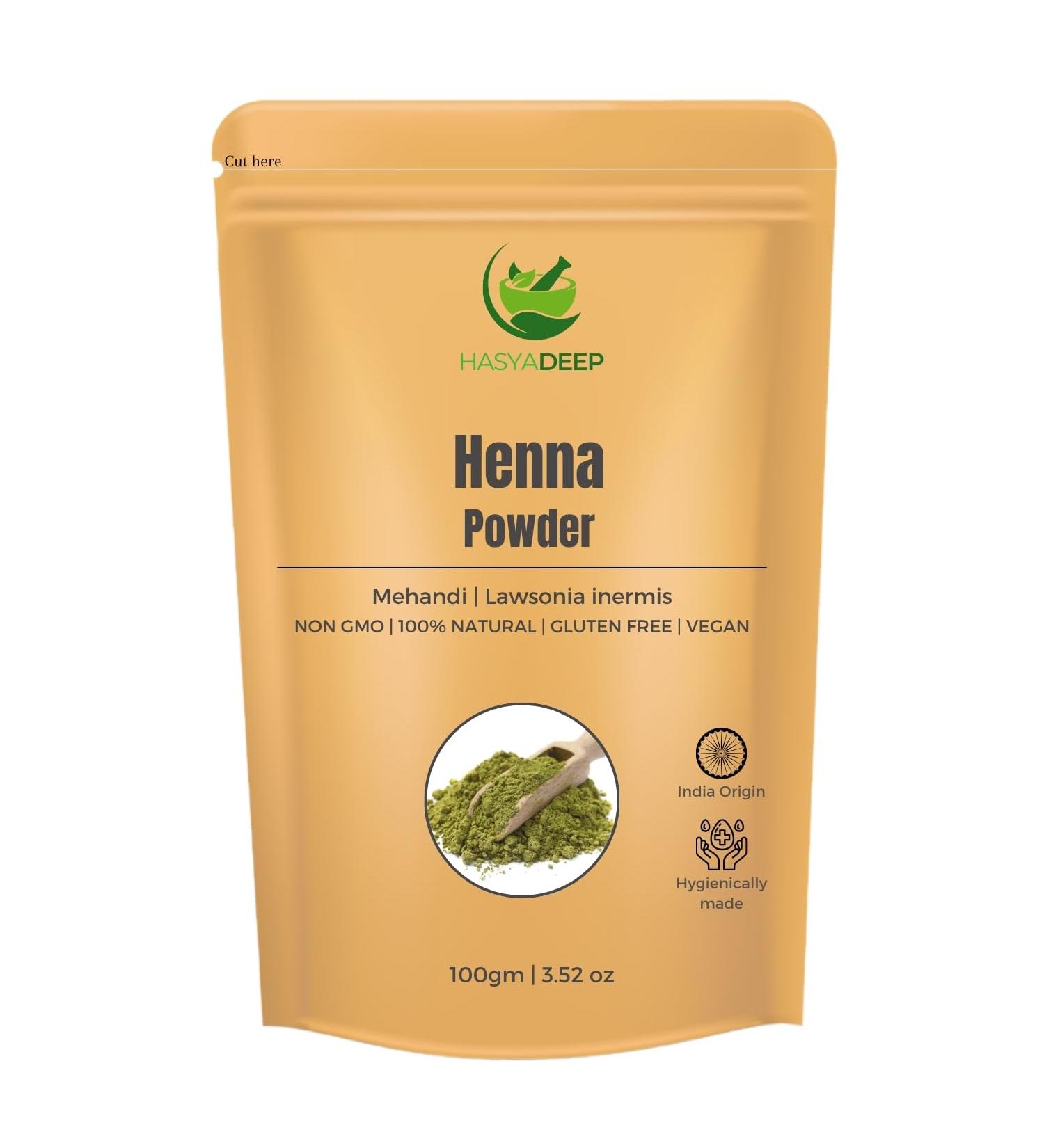 Henna Powder | Lawsonia inermis | Traditional Ayurvedic Herb (100gm/3.52oz) 100gm/3.52 Ounce