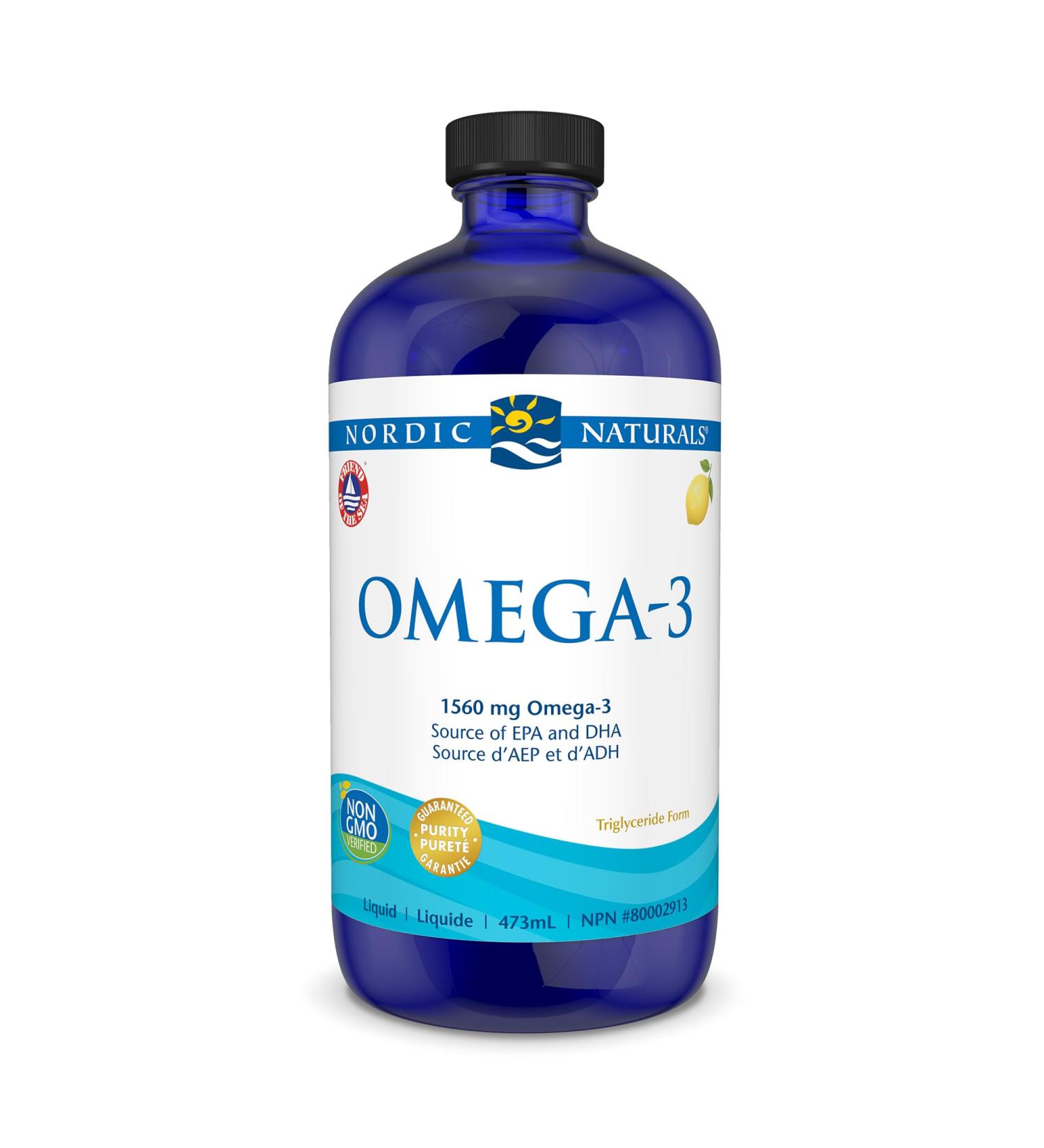Nordic Naturals Omega-3 Liquid - Aids in Cognition and Heart Health Lemon Flavor 473 mL 473 ml (Pack of 1) - Buy Online on GoSupps.com