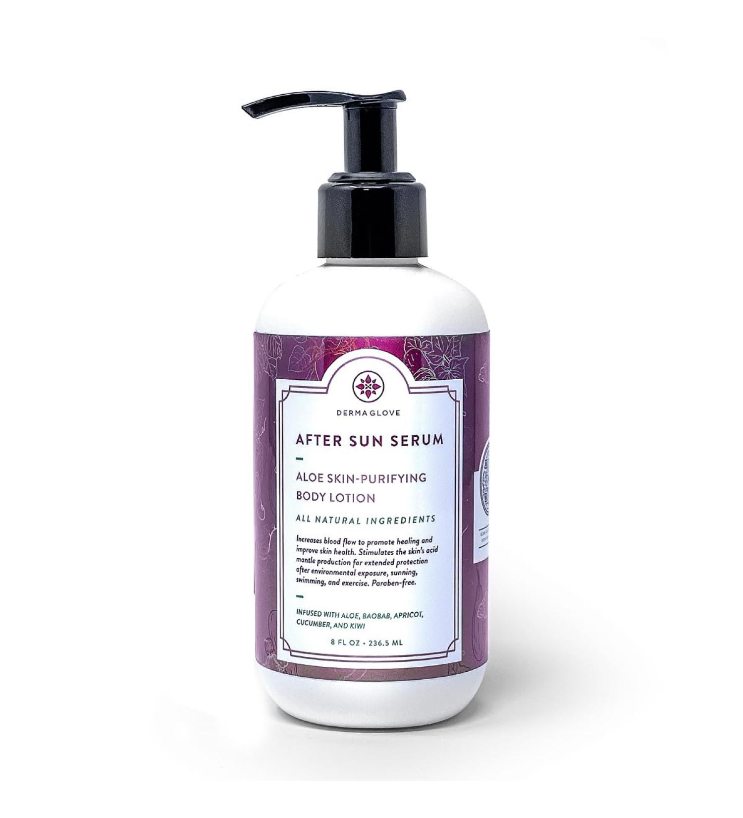 After Sun Body Serum - All Natural Aloe Vera & Baobab - Sunburn Relief Healing & Moisturizing - 8 oz - International Shipping Available - Buy Online on GoSupps.com