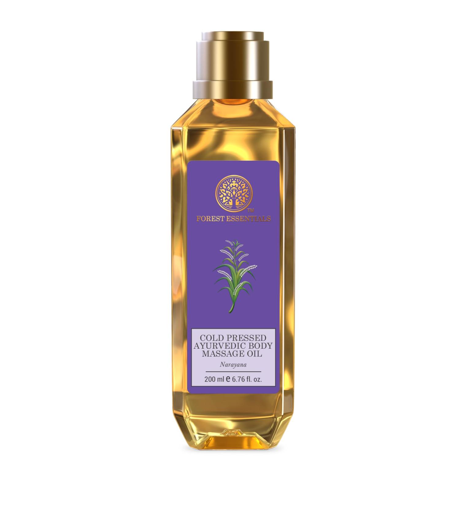 Buy Forest Essentials Narayana Ayurvedic Body Massage Oil | 200ml - Natural & Organic Healing Oil for Relaxation & Wellness - Buy Online on GoSupps.com