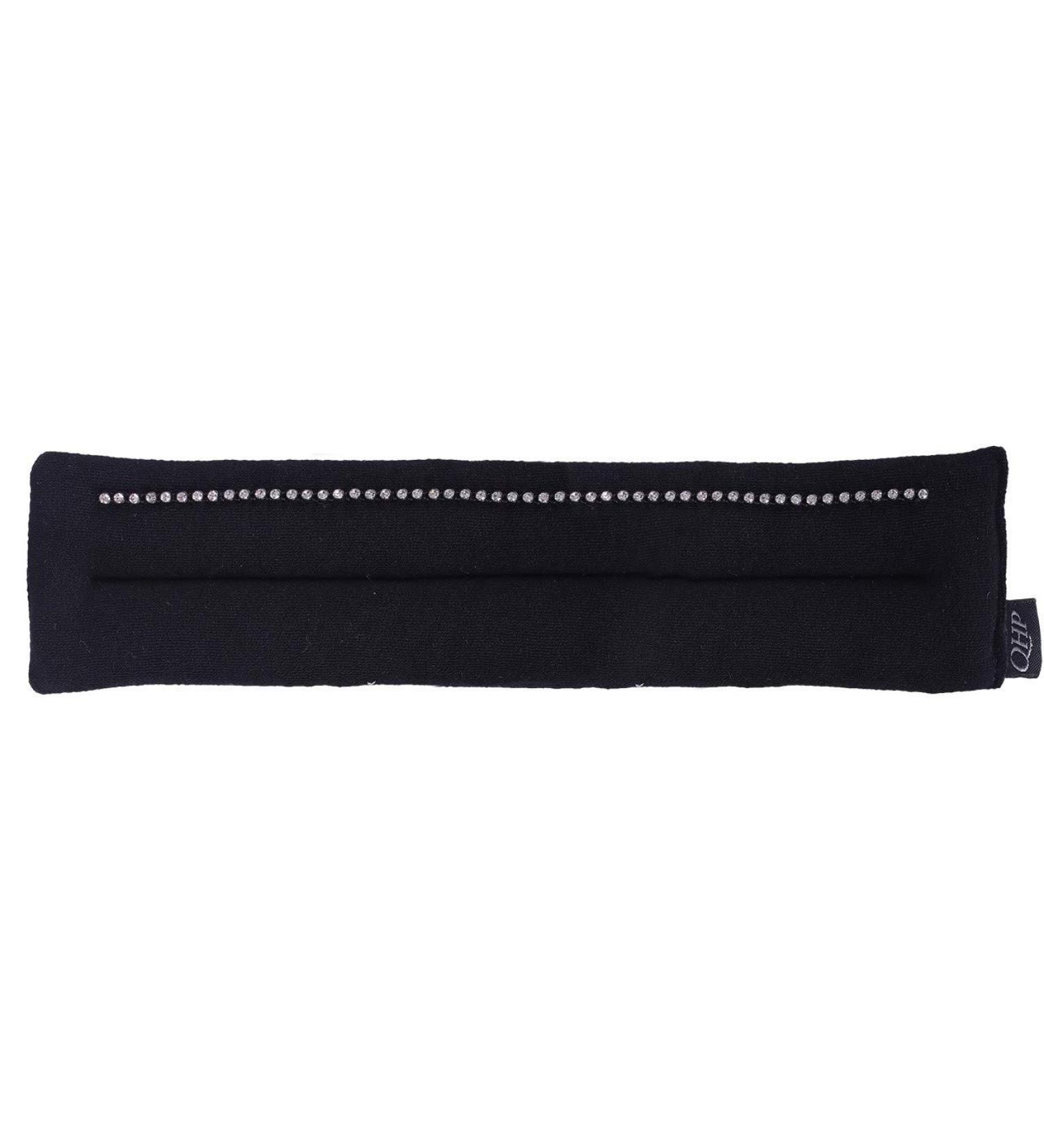 QHP Madelon Pad Noseband - Black Warmblood Size WB | Premium Equestrian Gear | International Shipping Available - Buy Online on GoSupps.com