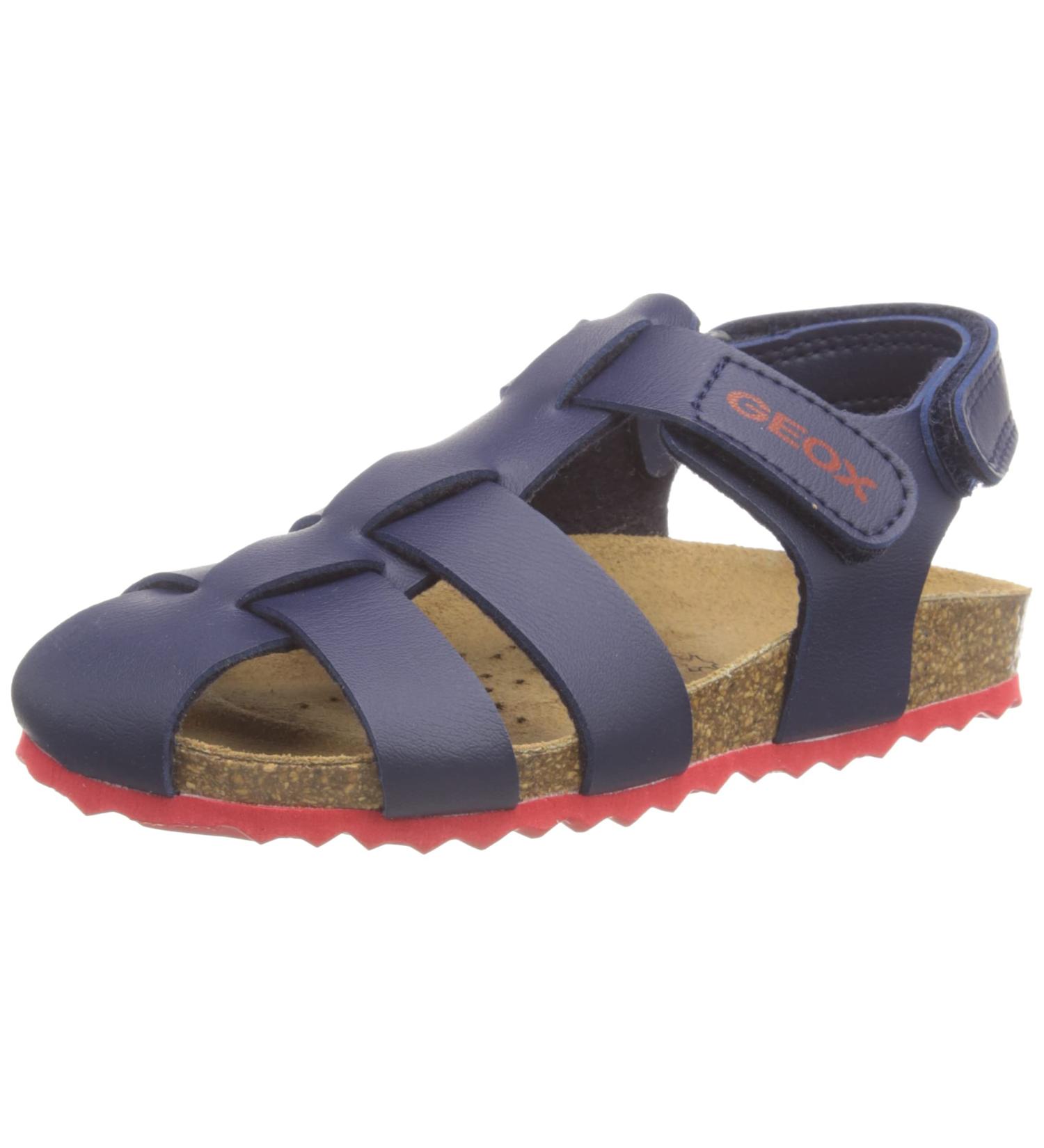 Geox Boy's B Sandal Chalki in Navy Red - Size 9 UK Child - Buy Online on GoSupps.com